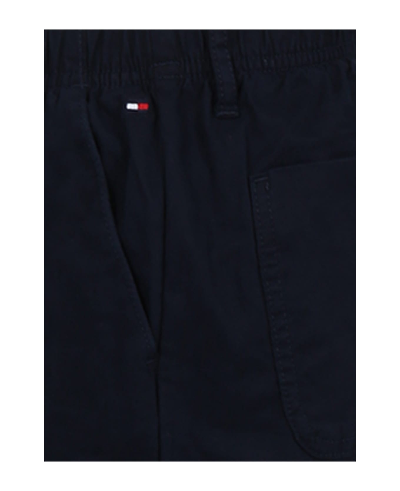 Tommy Hilfiger Blue Trousers For Boy With Logo - Blue