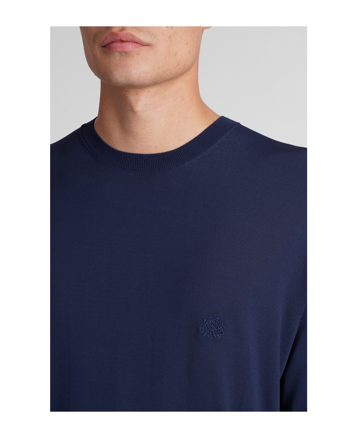 Low Brand K186 T-shirt In Blue Viscose - blue