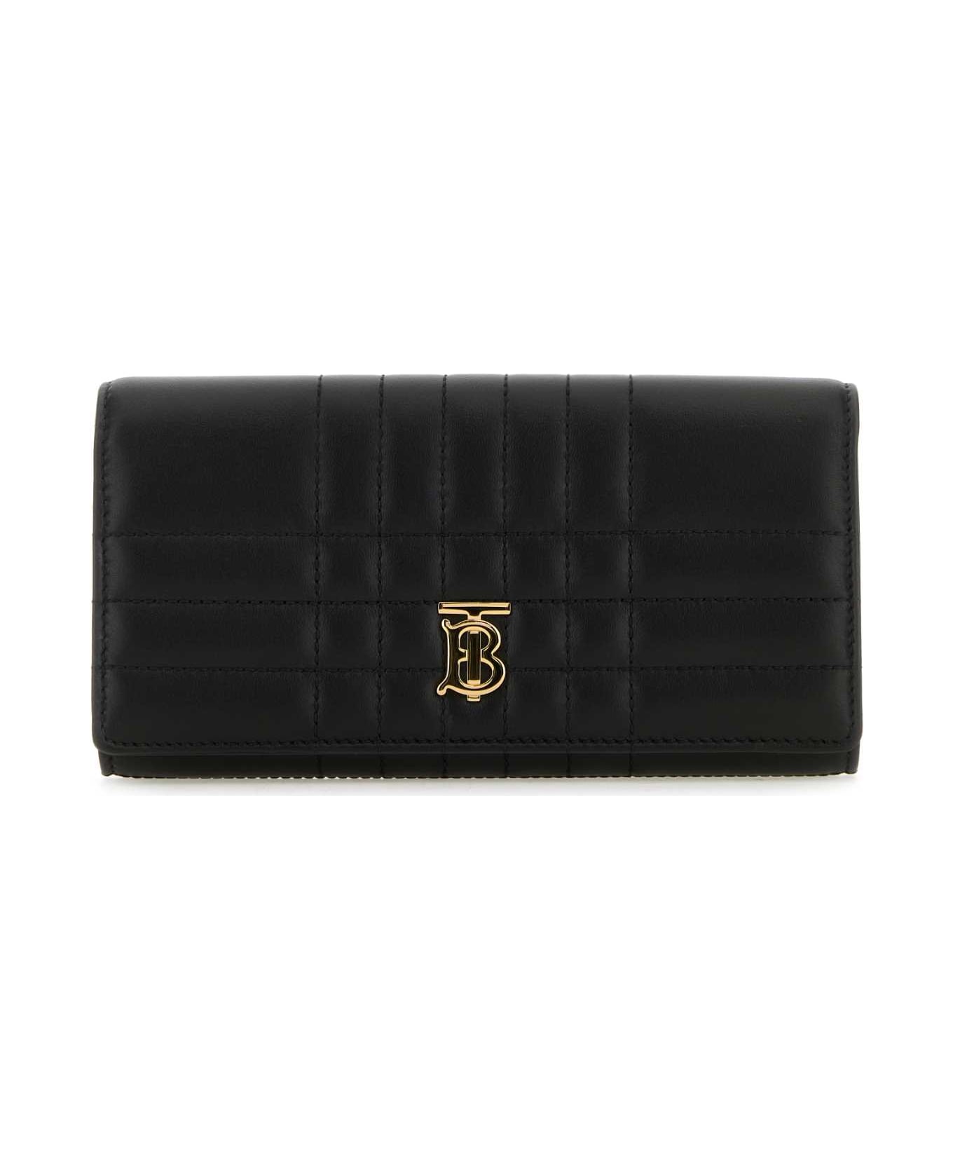 Burberry Black Nappa Leather Lola Wallet - BLACKLIGHTGOLD