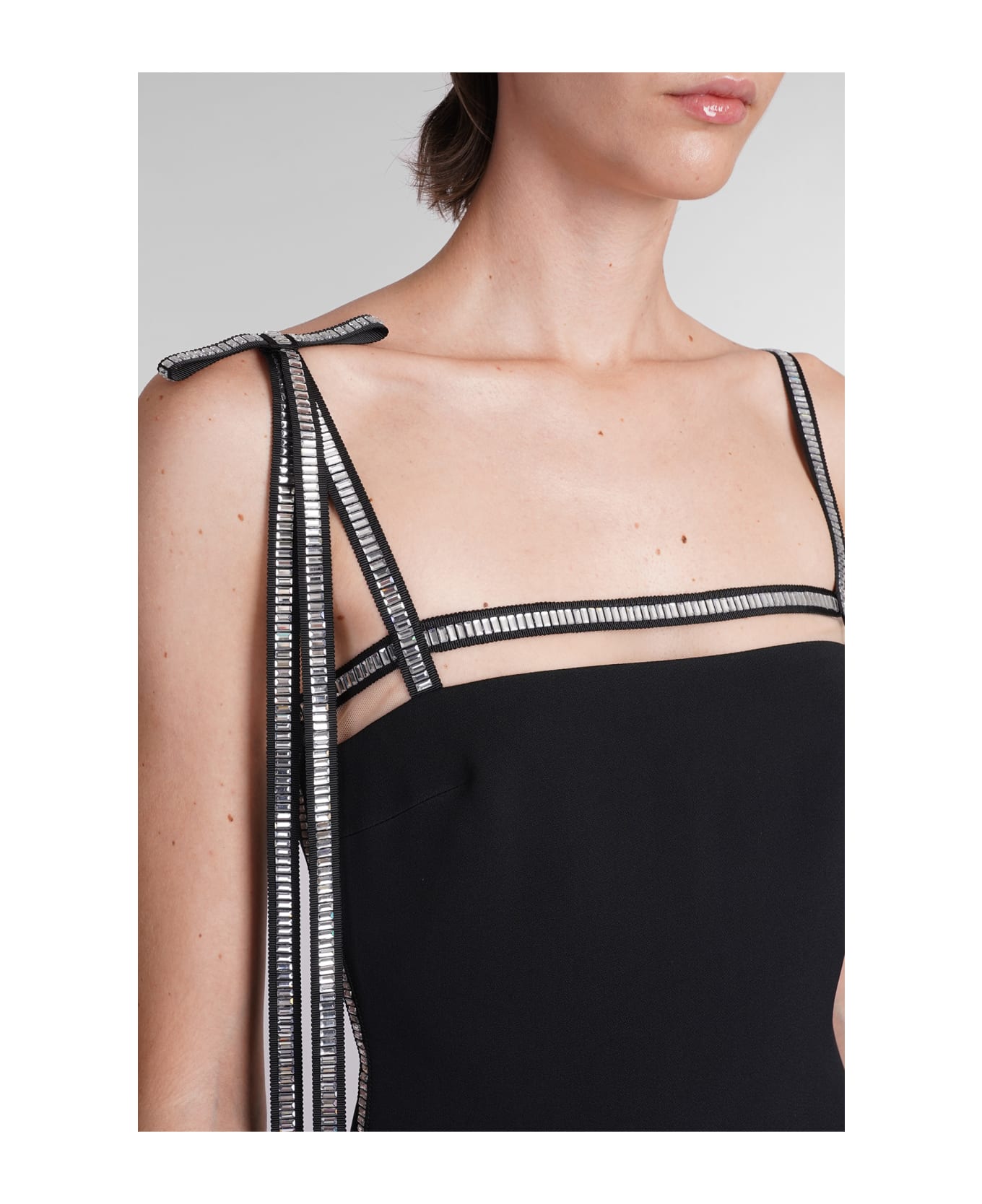 David Koma Dress In Black Viscose - black