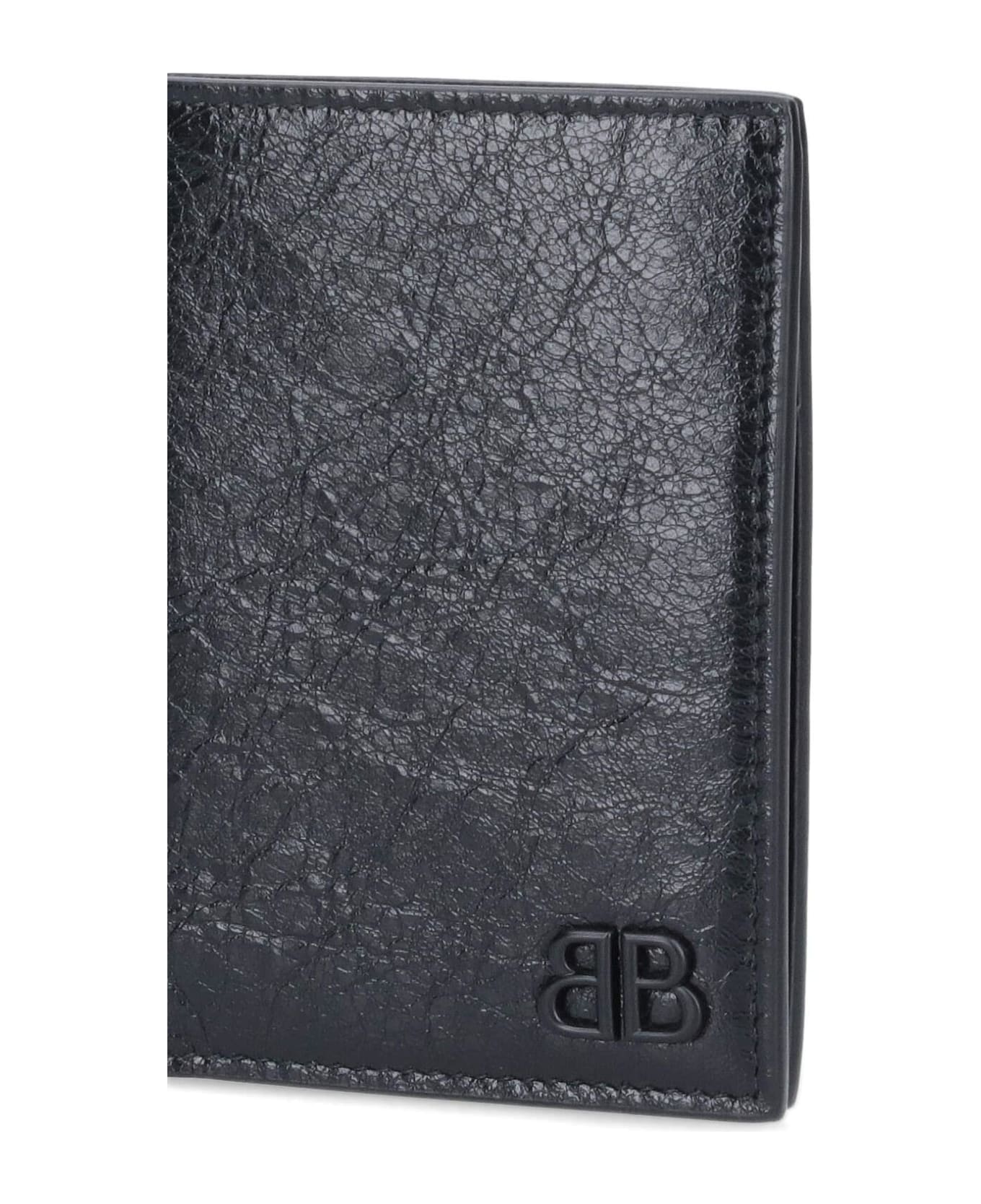 Balenciaga Bi-fold Wallet 'monaco' - BLACK