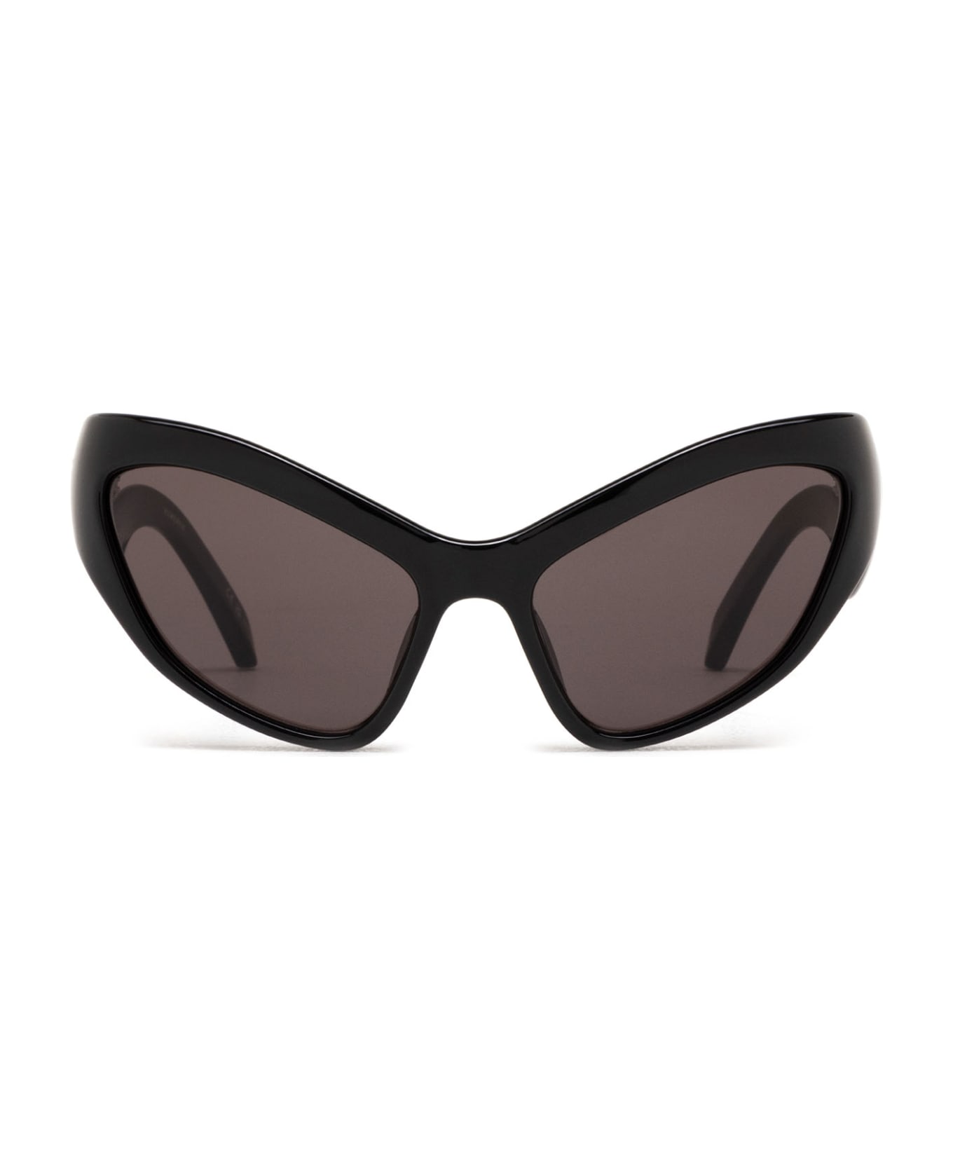 Balenciaga Eyewear Wavy Temple Logo Sided Sunglasses - Black