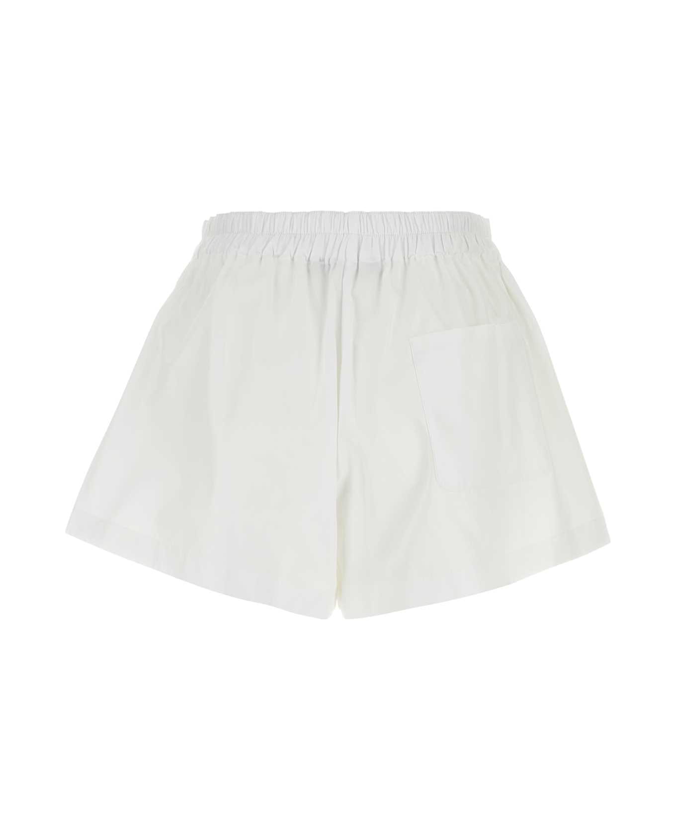 Versace White Cotton Shorts - 1W000 ショートパンツ