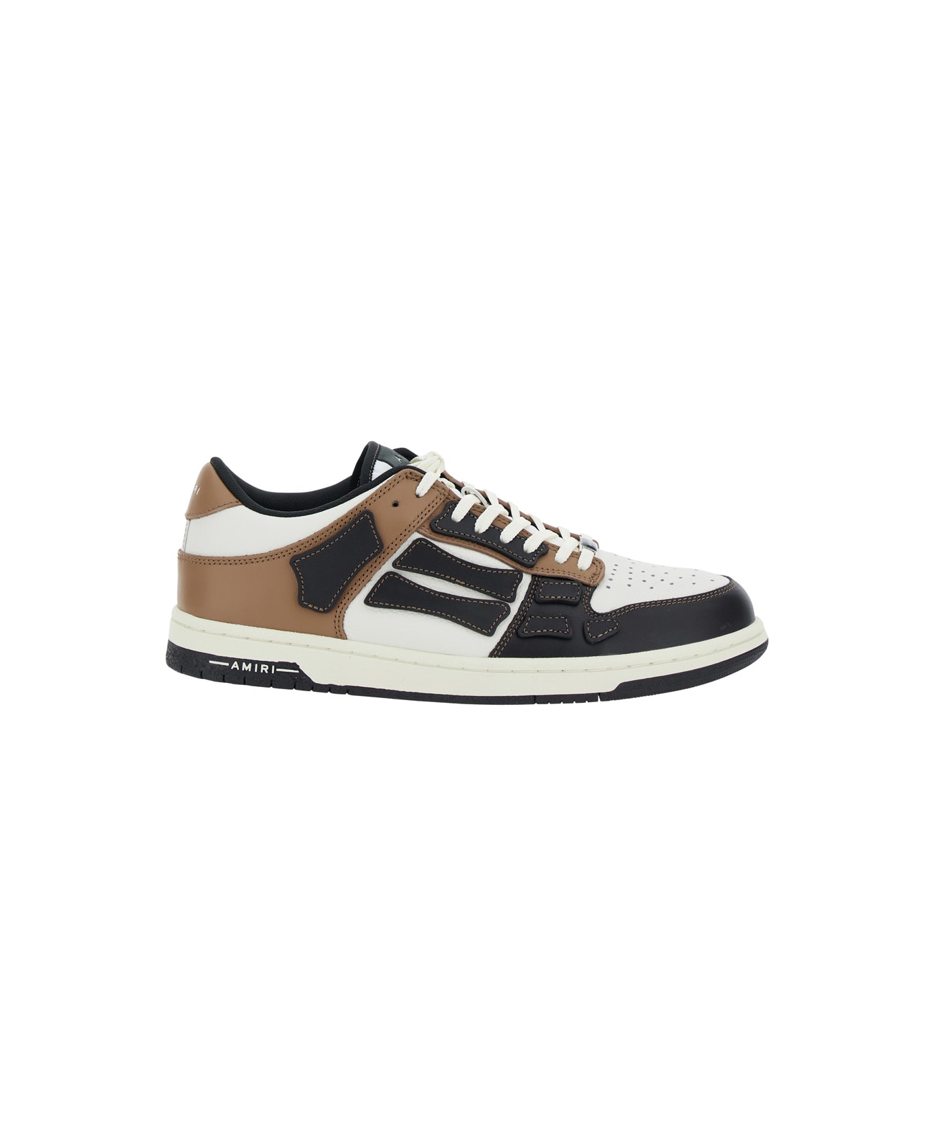 AMIRI Brown Low Top Sneakers With Panels In Leather Man - Brown スニーカー