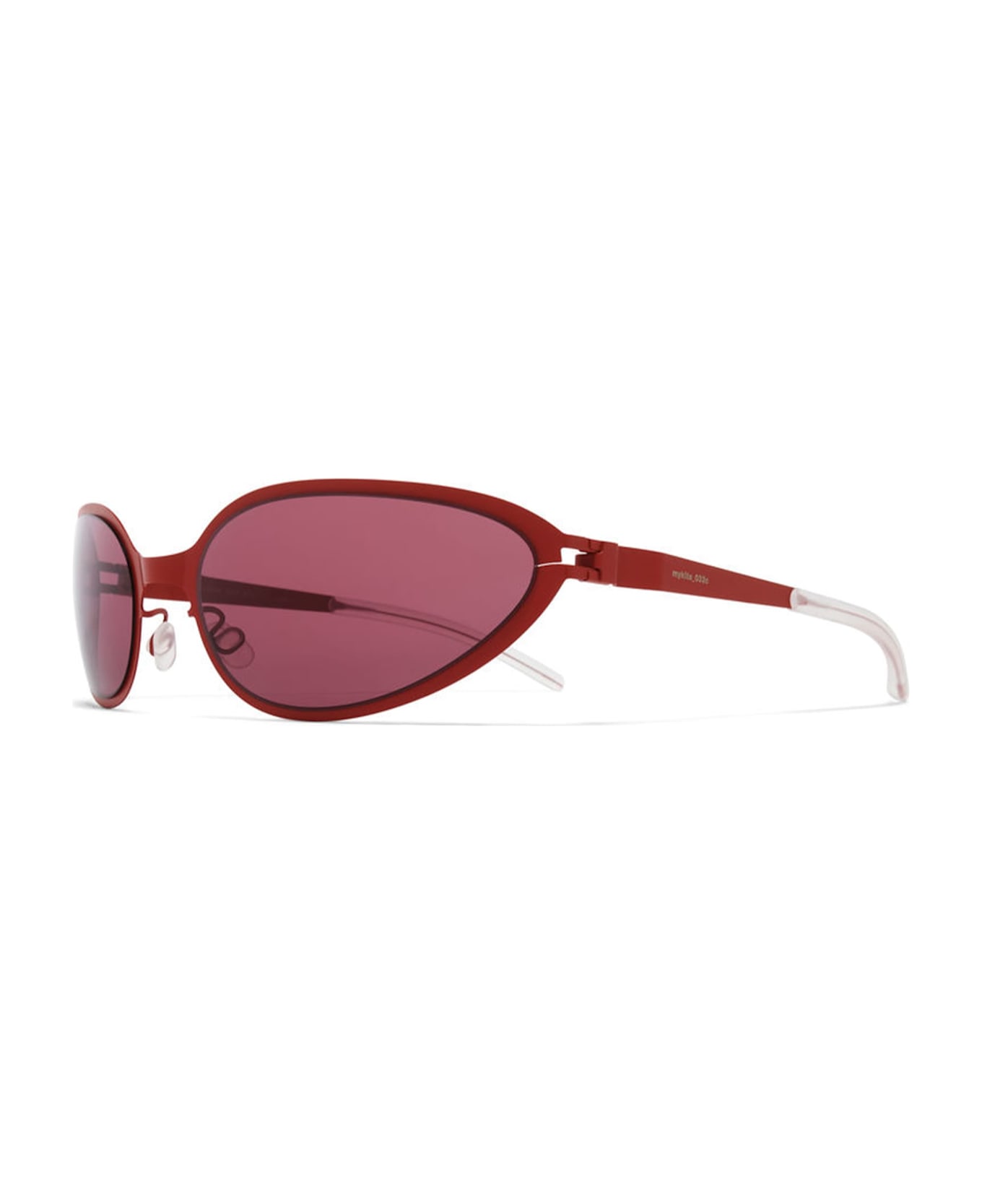 Mykita Bear - Burnt Orange / Bordeaux Solid Lens Sunglasses - burgundy