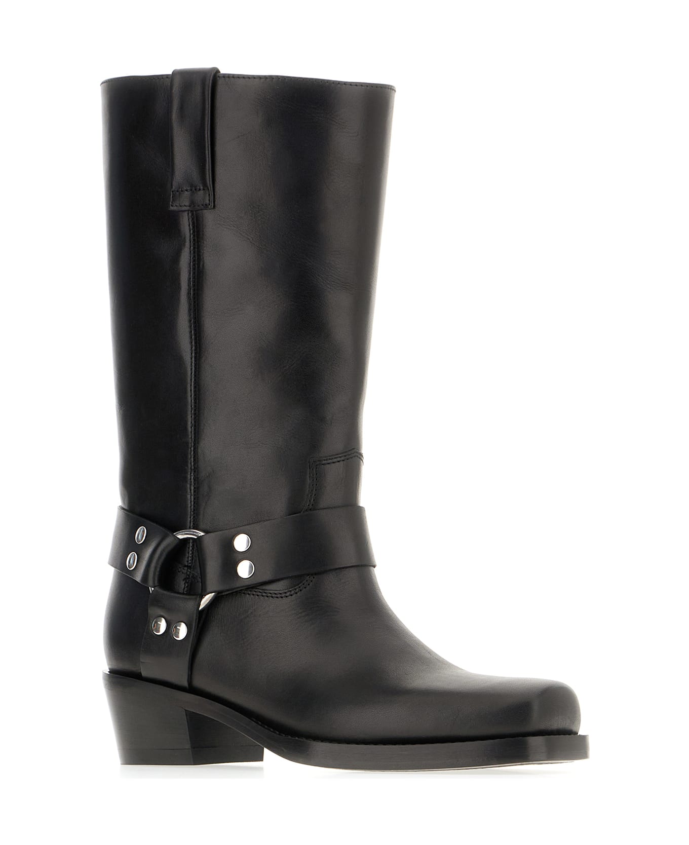 Paris Texas Black Leather Roxy Boots - BLACK
