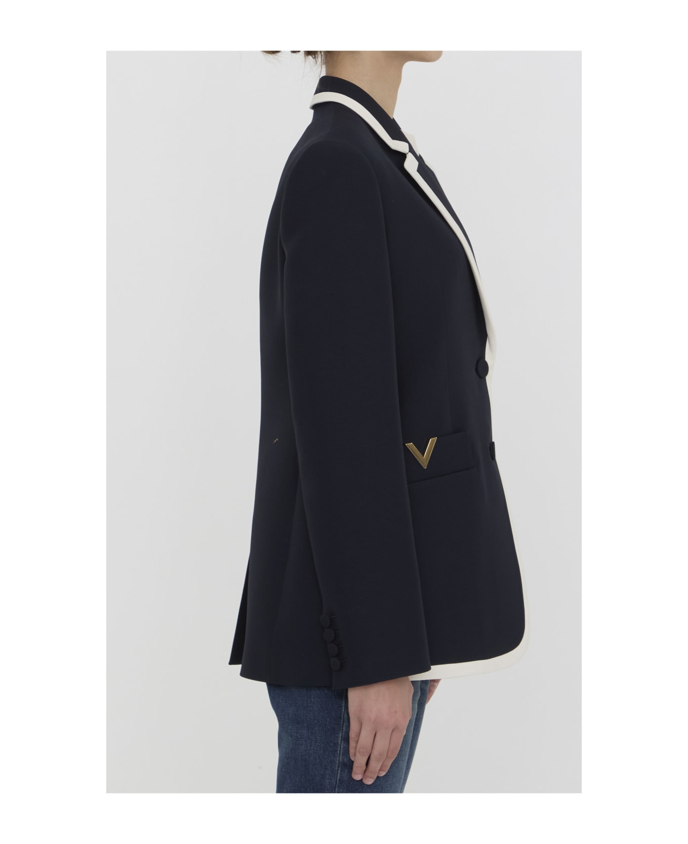 Valentino Garavani Crepe Couture Jacket - BLACK
