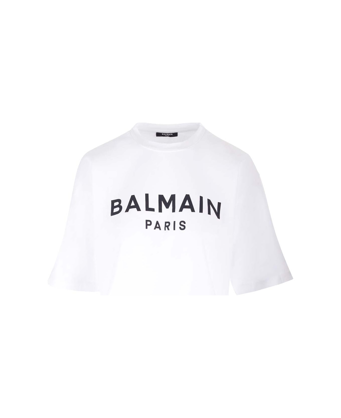 Balmain T-shirt With Balmain Paris Print - Gab Blnc Noir