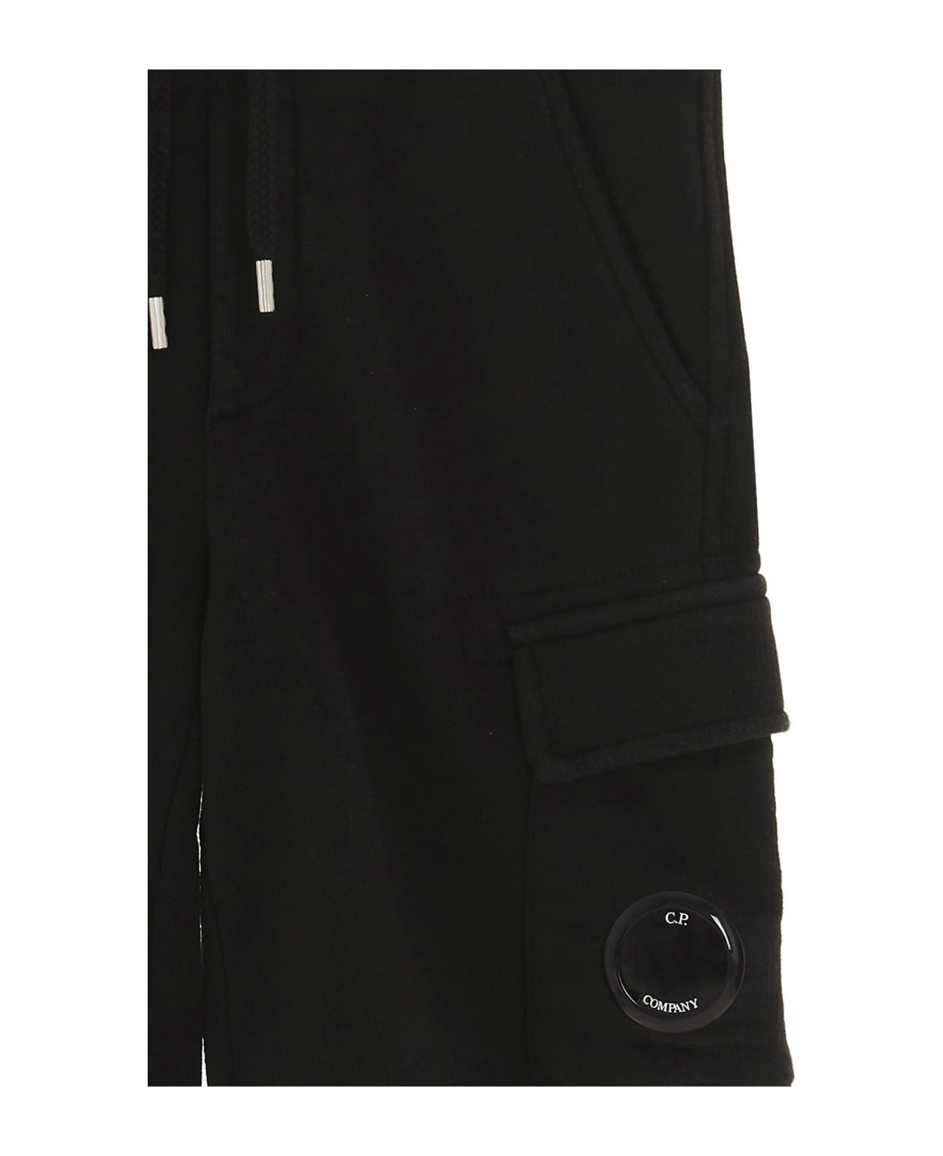 C.P. Company 'cargo Basic Fleece' Bermuda Shorts - Black  