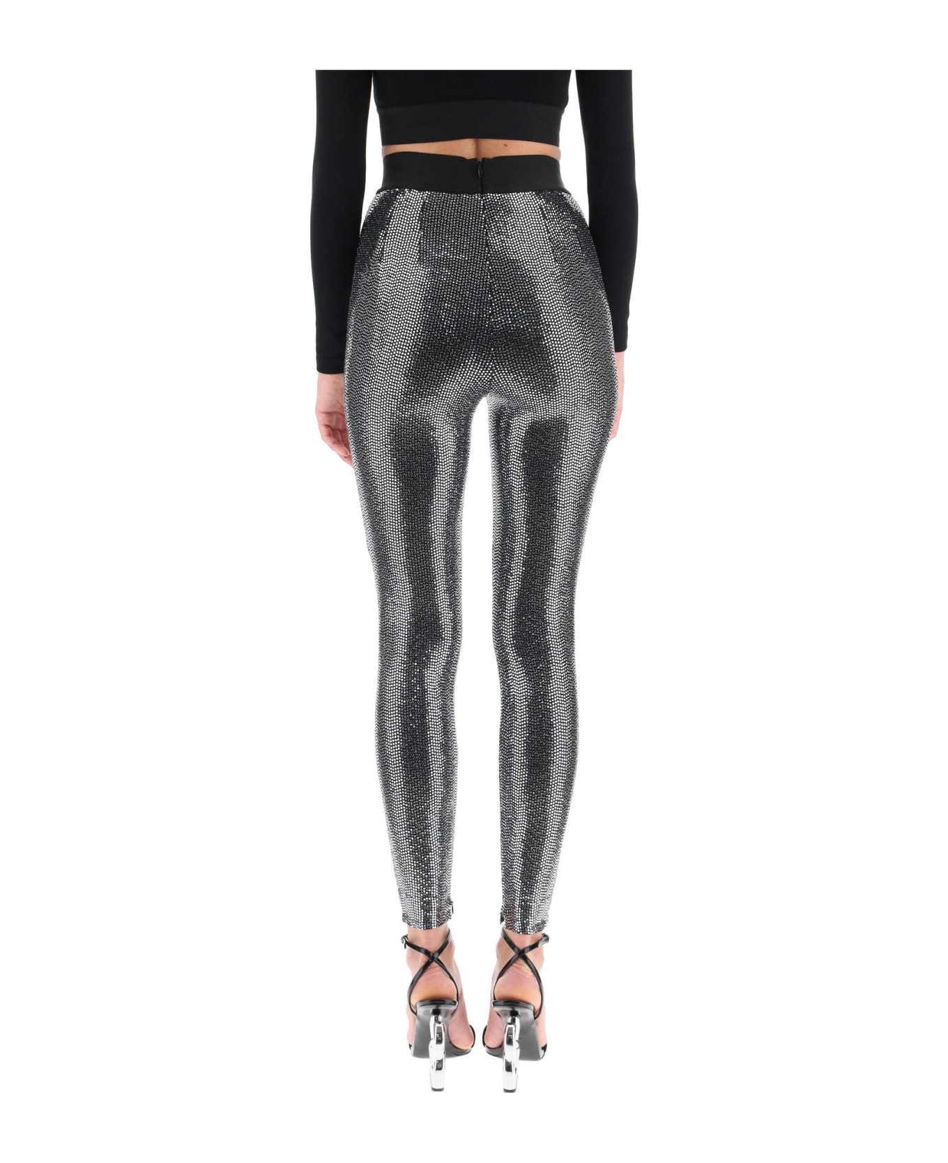 Dolce & Gabbana - Printed silk-blend leggings