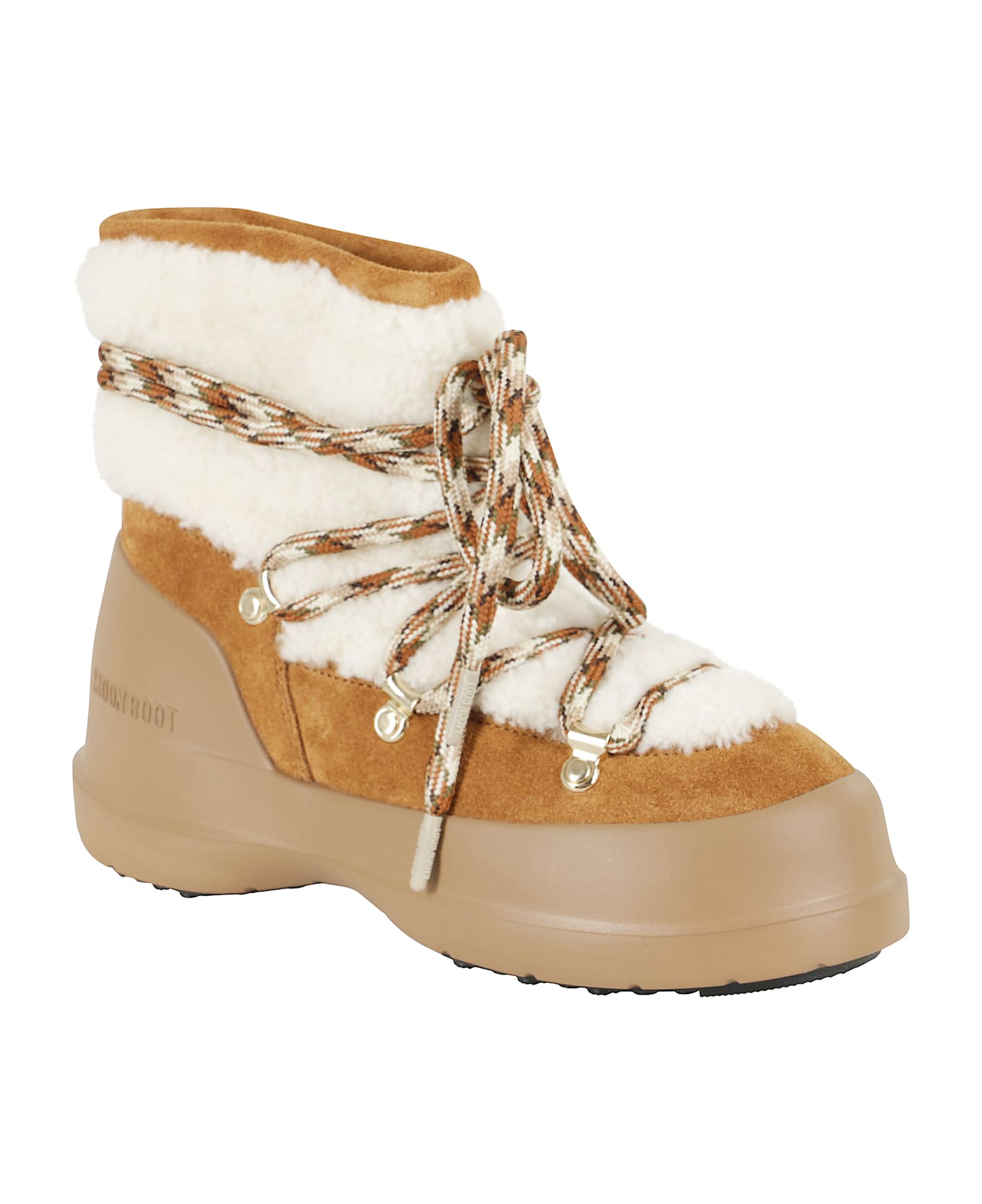 Moon Boot Luna Boot Shearling - Whisky Off White