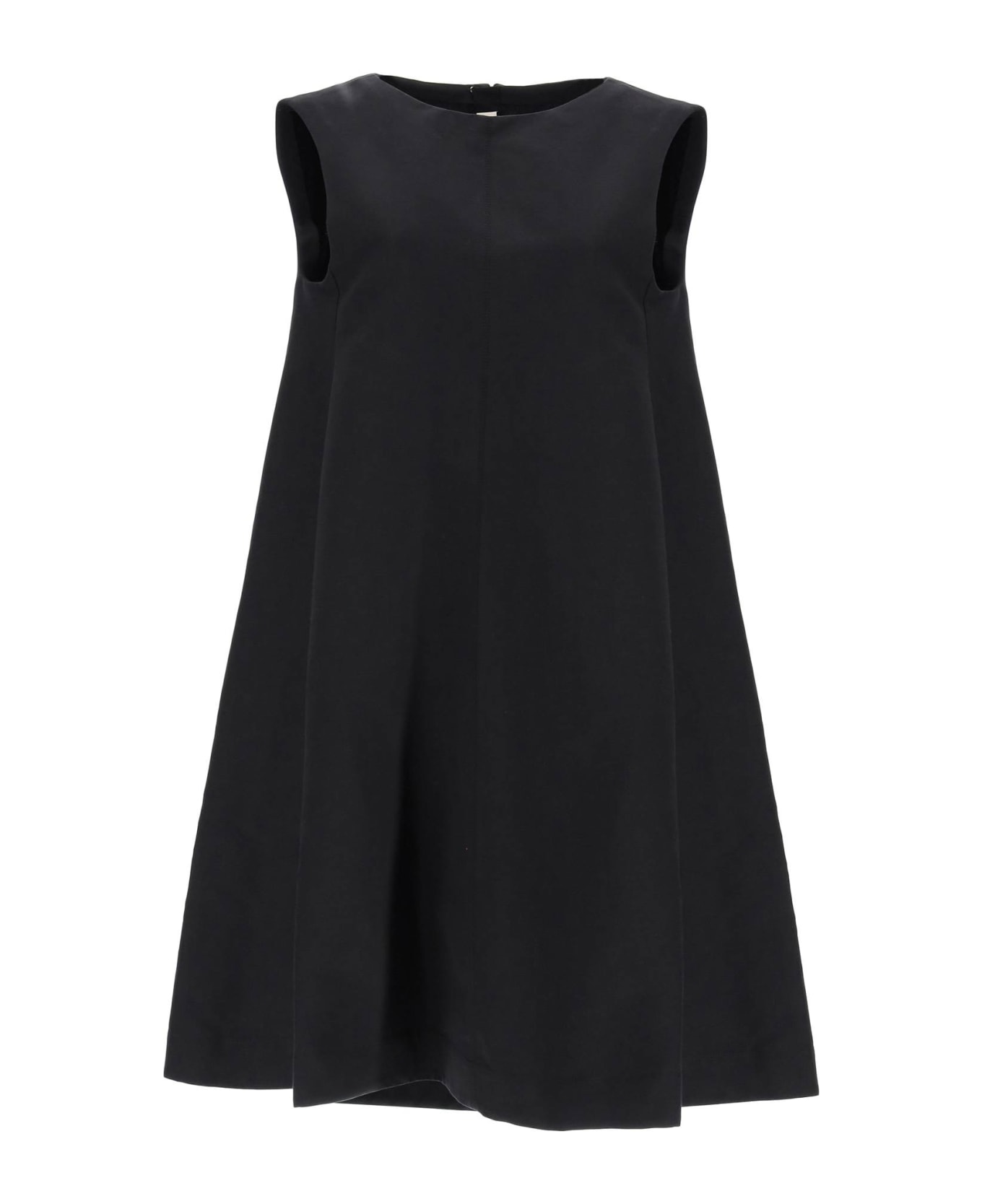Marni Flared Dress In Cotton Cady - BLACK (Black)