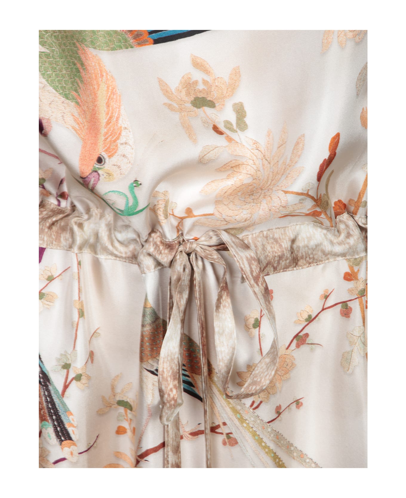 Pierre-Louis Mascia Beige Floral Silk Long Dress - Beige