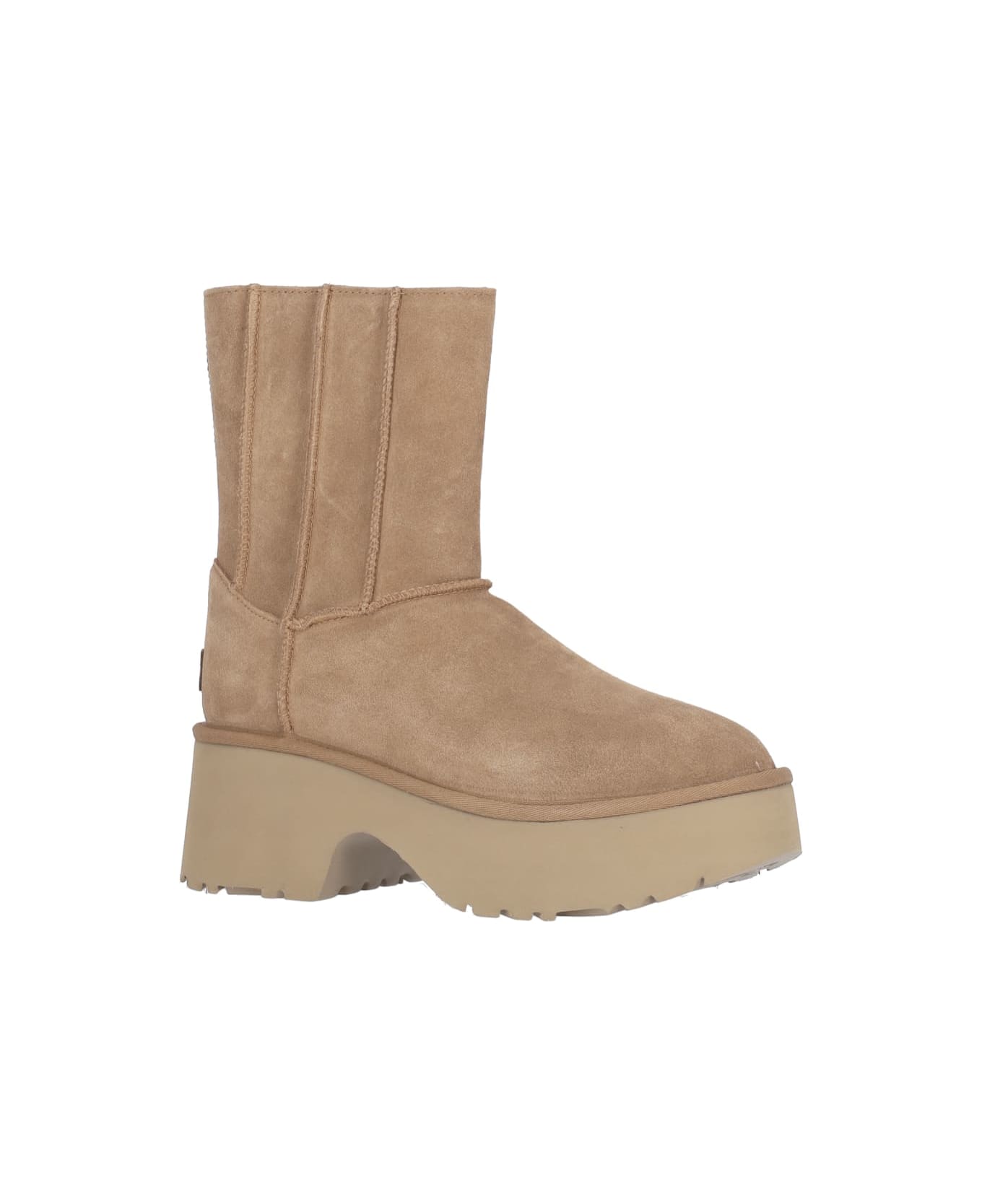UGG 'classic Twin Seam New Heights' Ankle Boots - Beige
