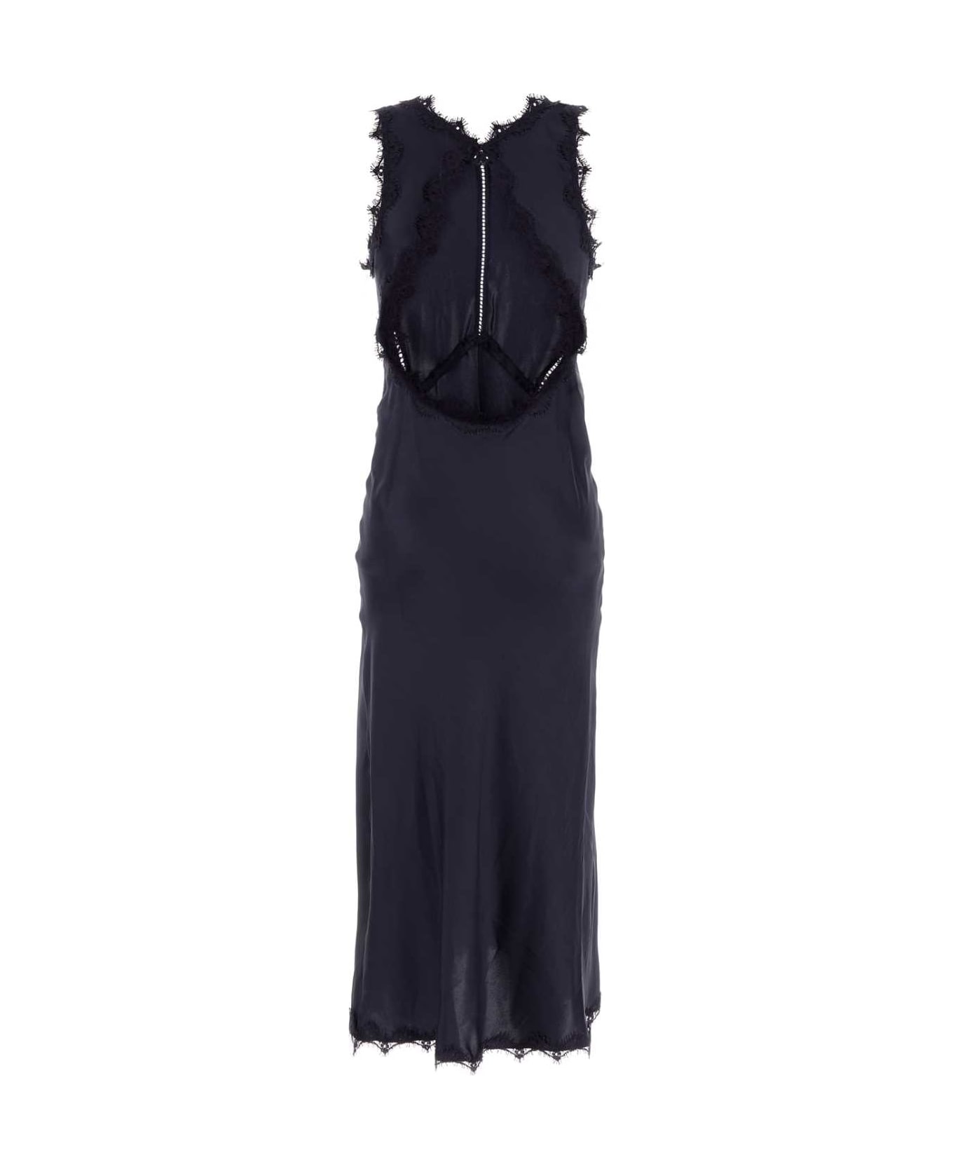 Isabel Marant Midnight Blue Satin Jadelia Dress - BLACKMIDNIGHT