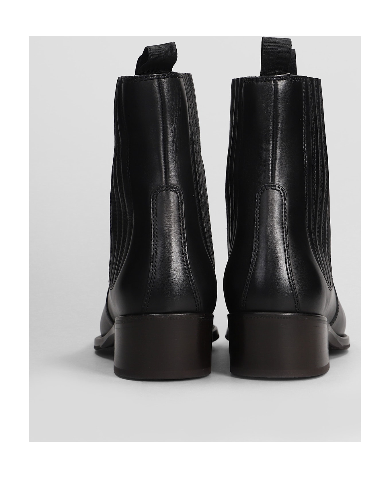 Lemaire Ankle Boots In Black Leather - black