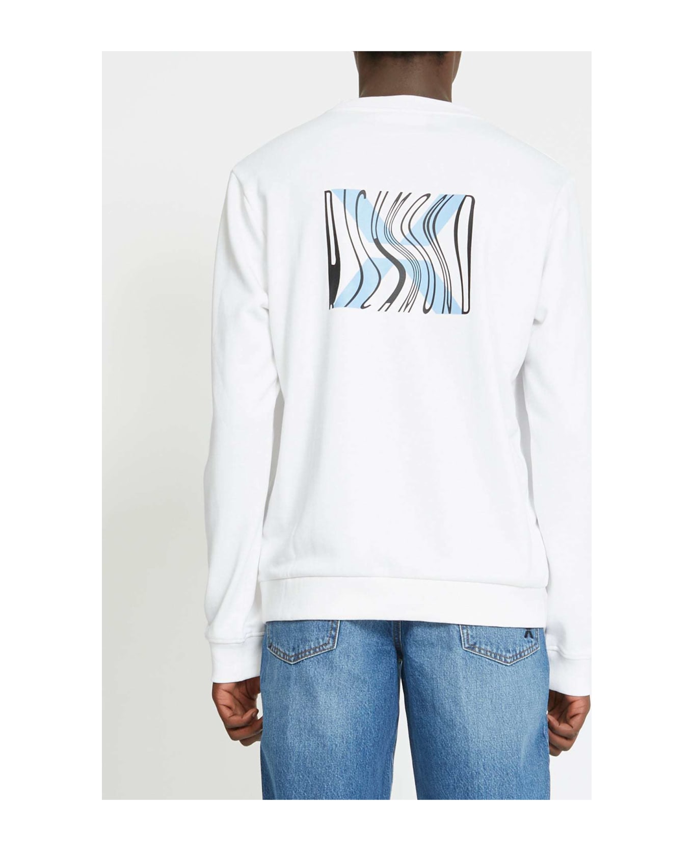 John Richmond Sweatshirt With Logo And Print On The Back - Bianco フリース