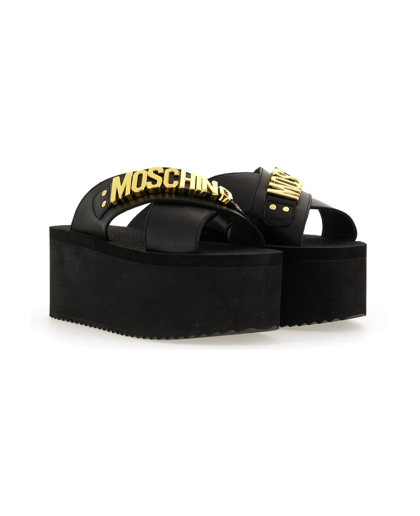 Moschino Wedge Sandals - Black サンダル