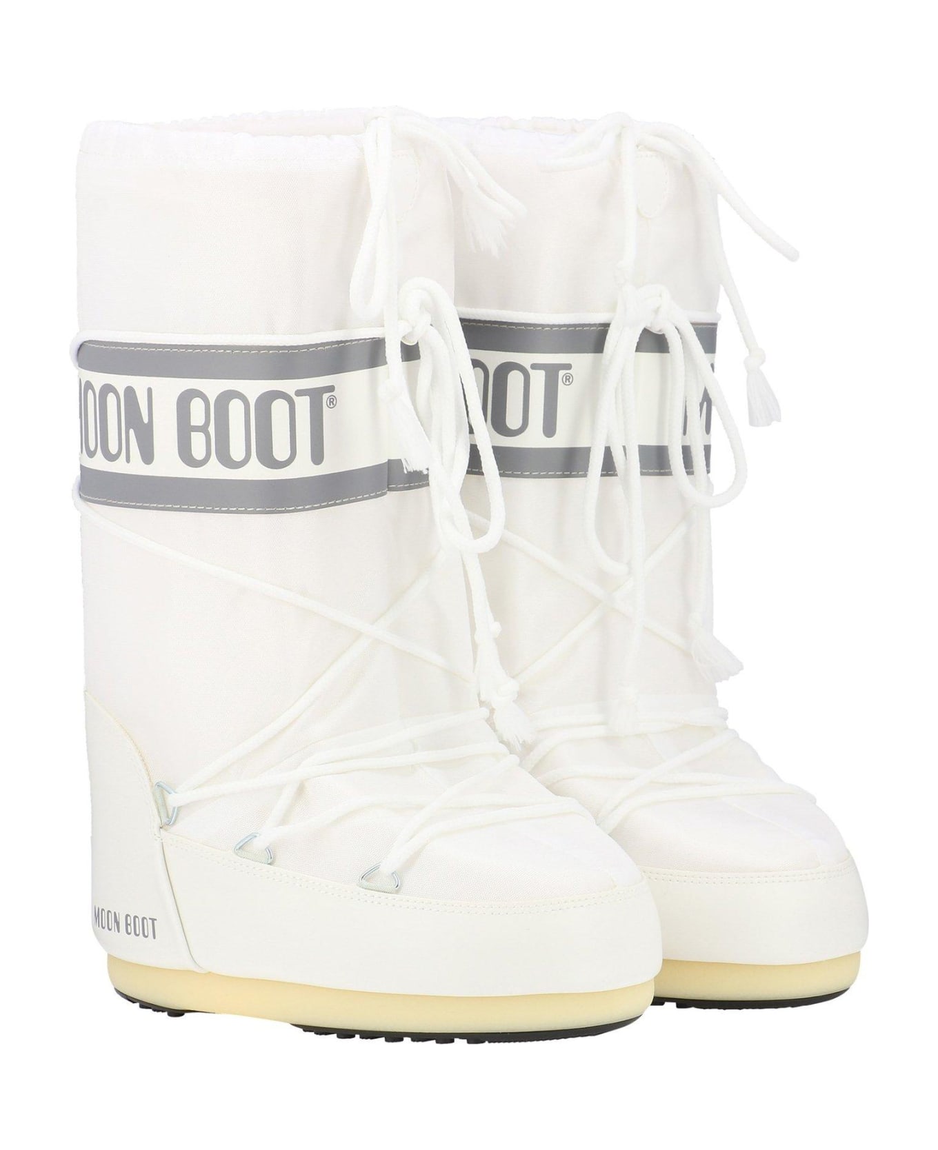 Moon Boot Icon Junior Lace-up Boots - WHITE シューズ