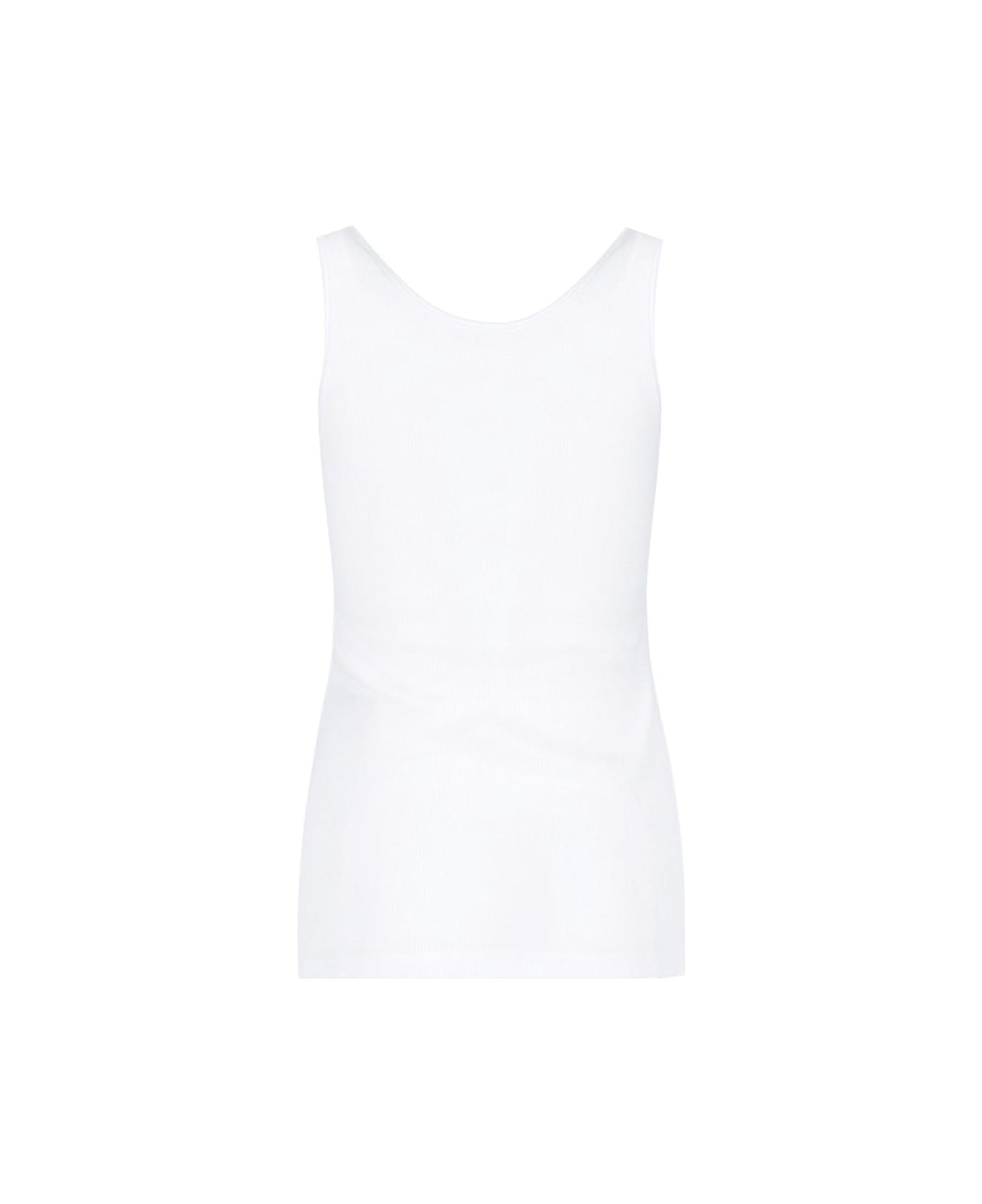 Gucci Logo Print Tank Top - White Brown Mc
