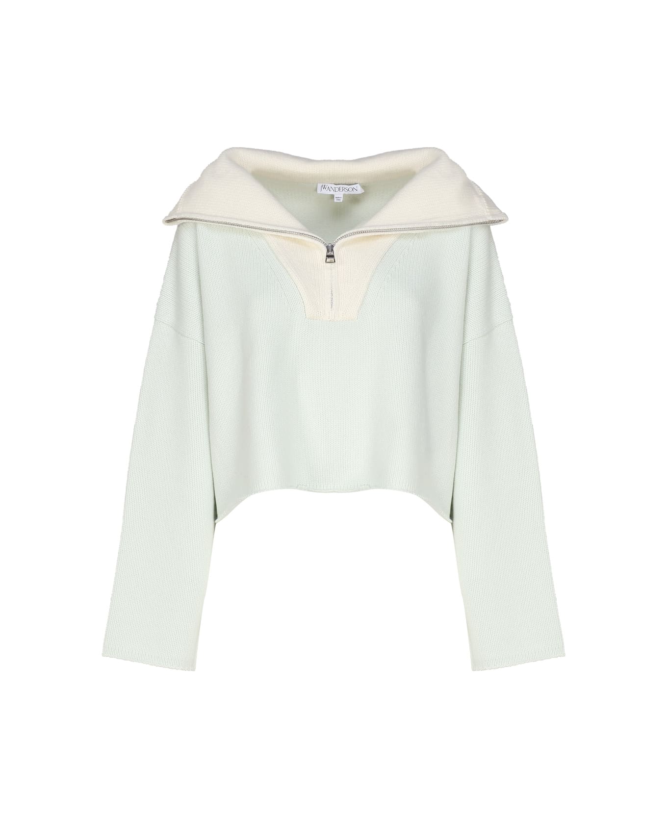 J.W. Anderson Zip-up Sweater - Mint Off White