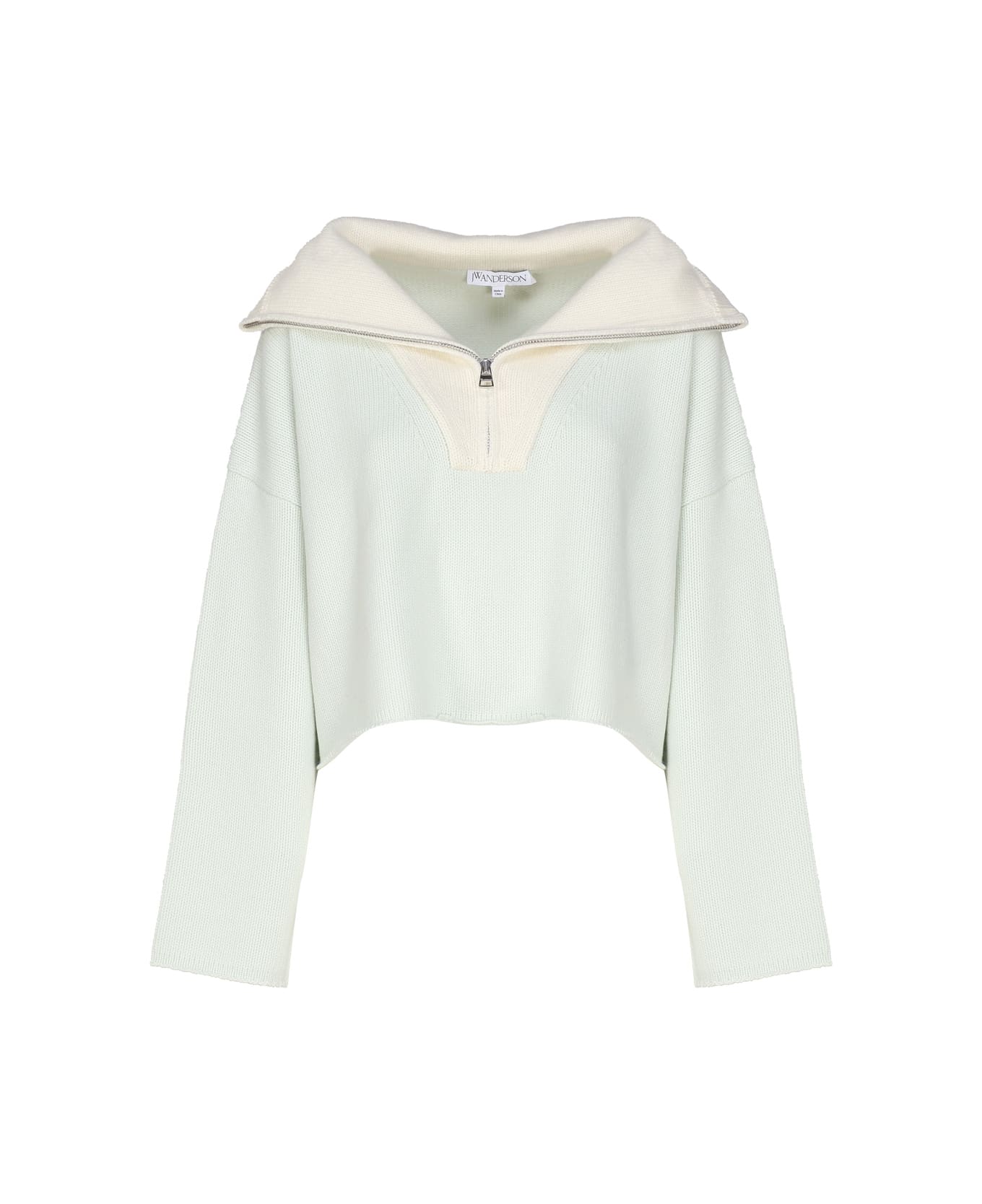 J.W. Anderson Zip-up Sweater - Mint off white