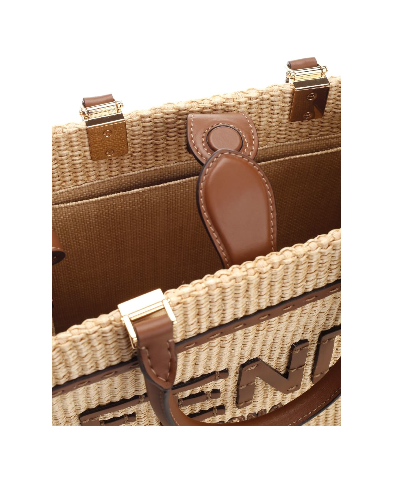 Fendi "sunshine" Small Shopper Bag - Beige