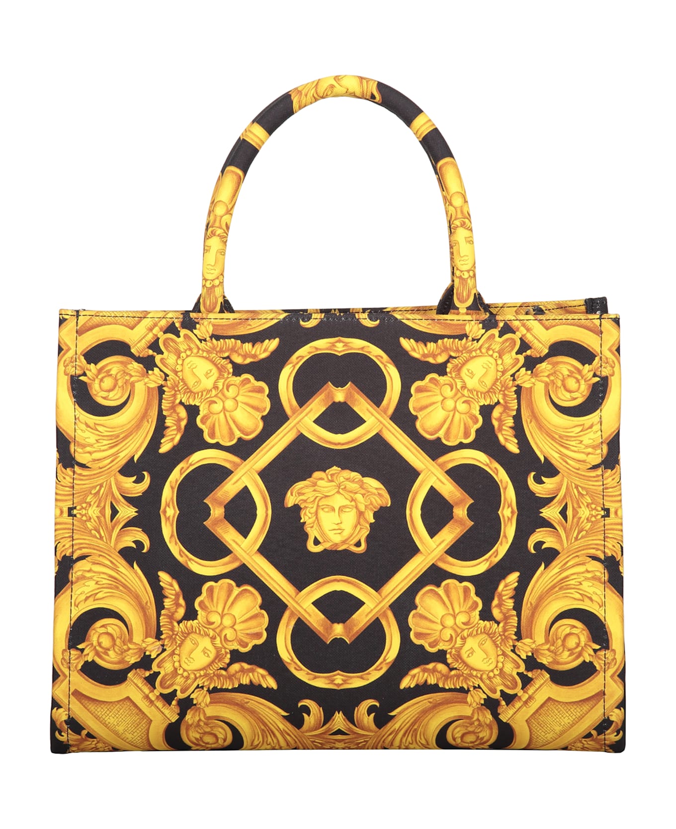 Versace Canvas Tote Bag - black