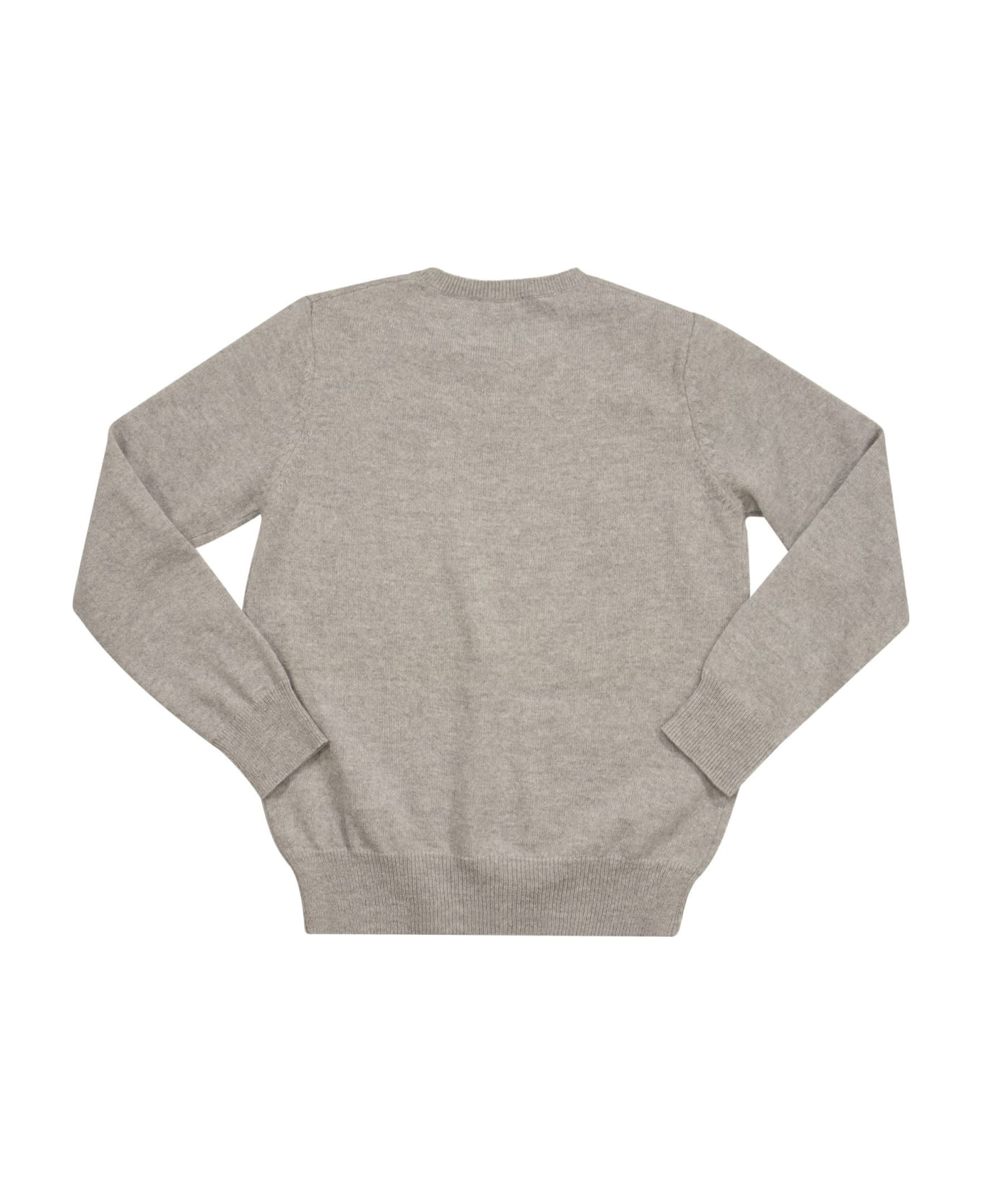 Il Gufo Crew Neck Sweater In Wool - Grey ニットウェア＆スウェットシャツ