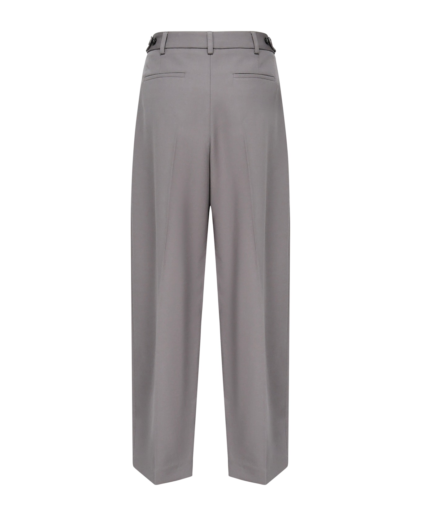 Alaia Wool Gabardine Trousers - Grey