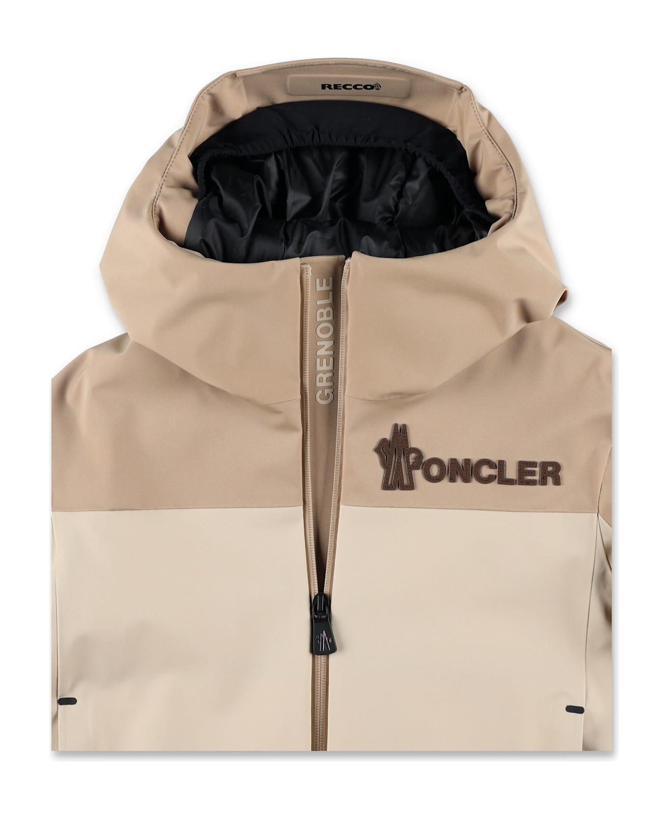 Moncler Grenoble Kids Moriond Ski Jacket Beige - BEIGE