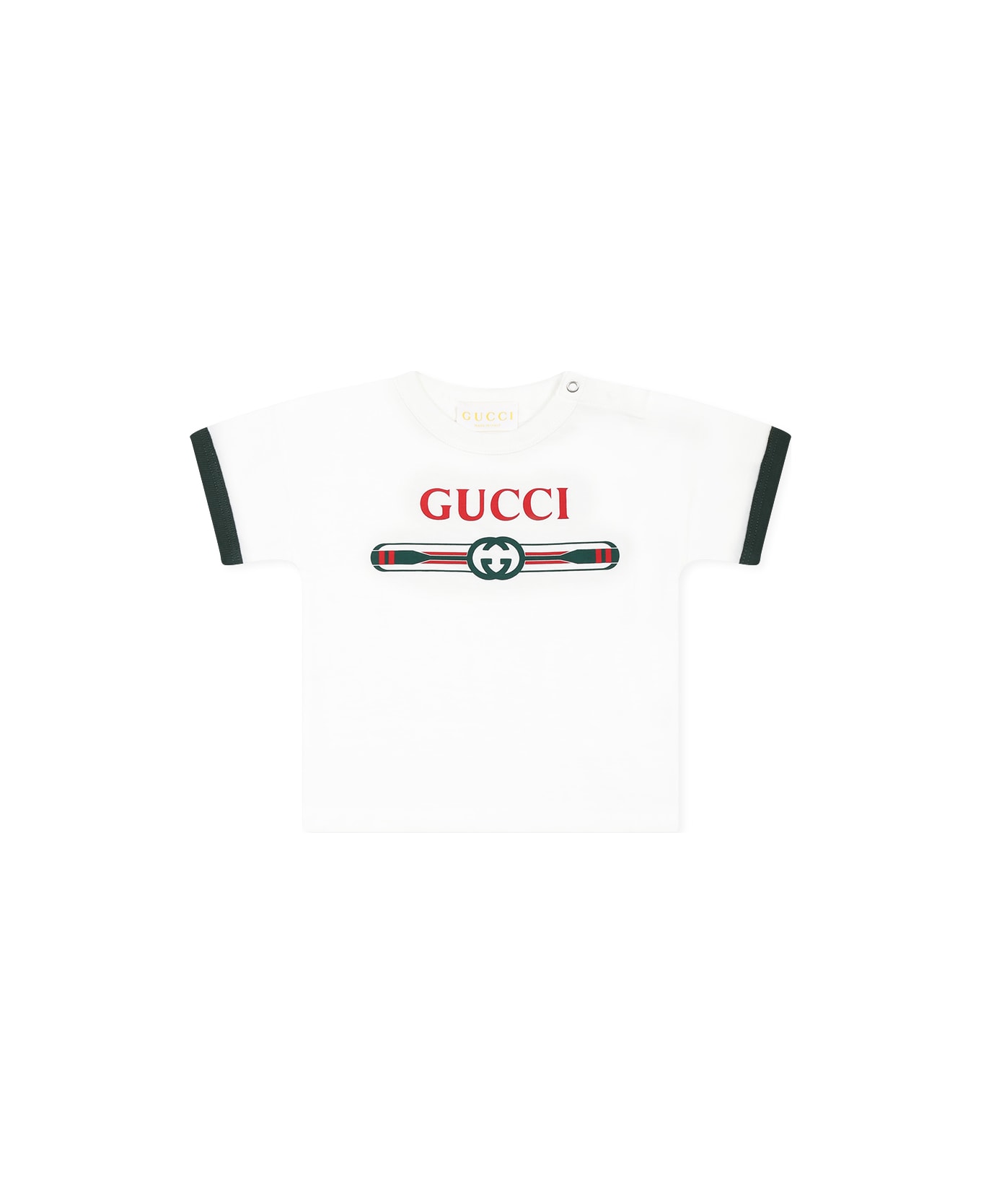 Gucci White T-shirt For Baby Boy With Logo - White