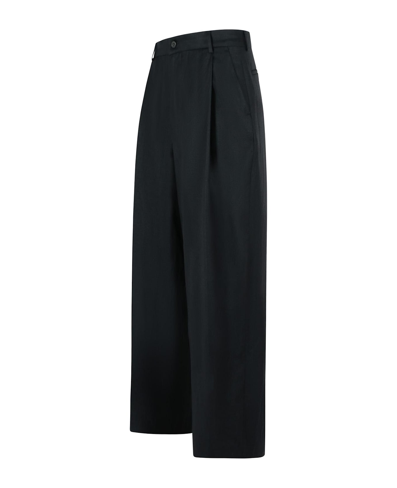 Dries Van Noten 
pepper
 Black Wool Blend Pants - Black