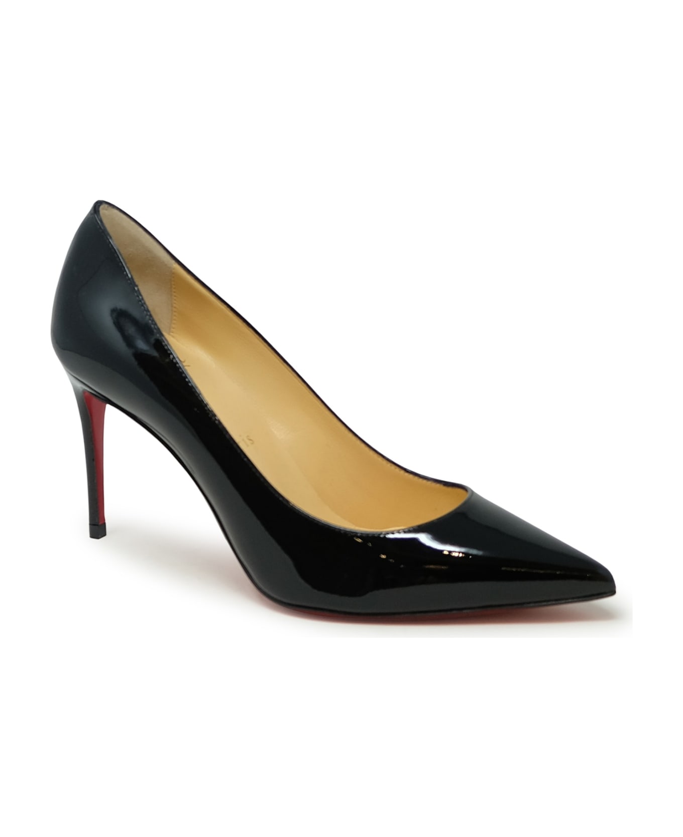 Christian Louboutin Black Patent Kate 85 Pumps - BLACK