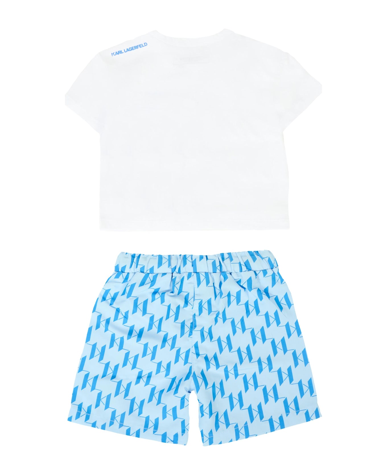 Karl Lagerfeld Kids Light Blue Suit For Baby Boy With Karl Lagerfeld - Multicolor