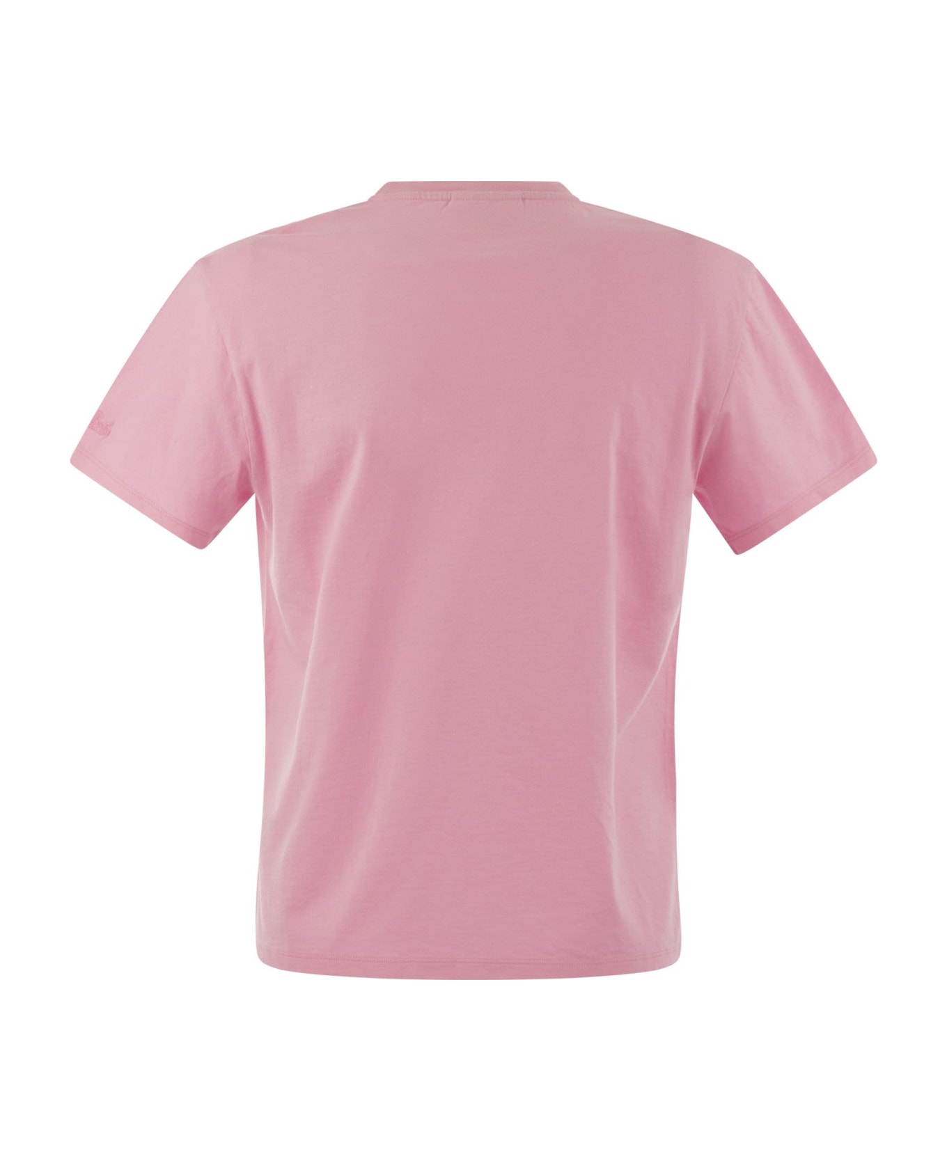 MC2 Saint Barth Emilie - T-shirt With Embroidery On Chest - Pink