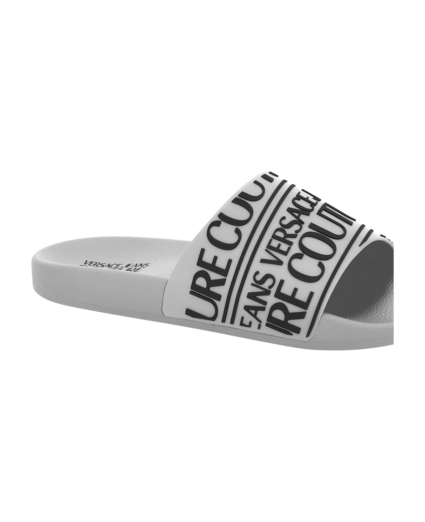 Versace Jeans Couture Pool Slides - White