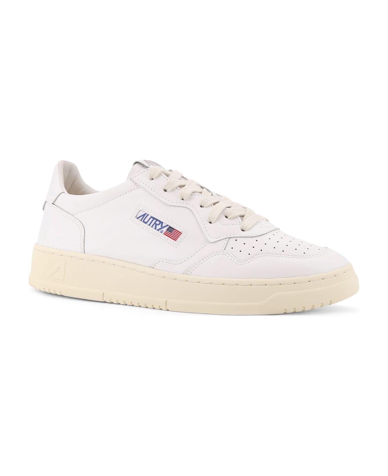Autry Medalist Low Leather Sneakers - BIANCO BIANCO
