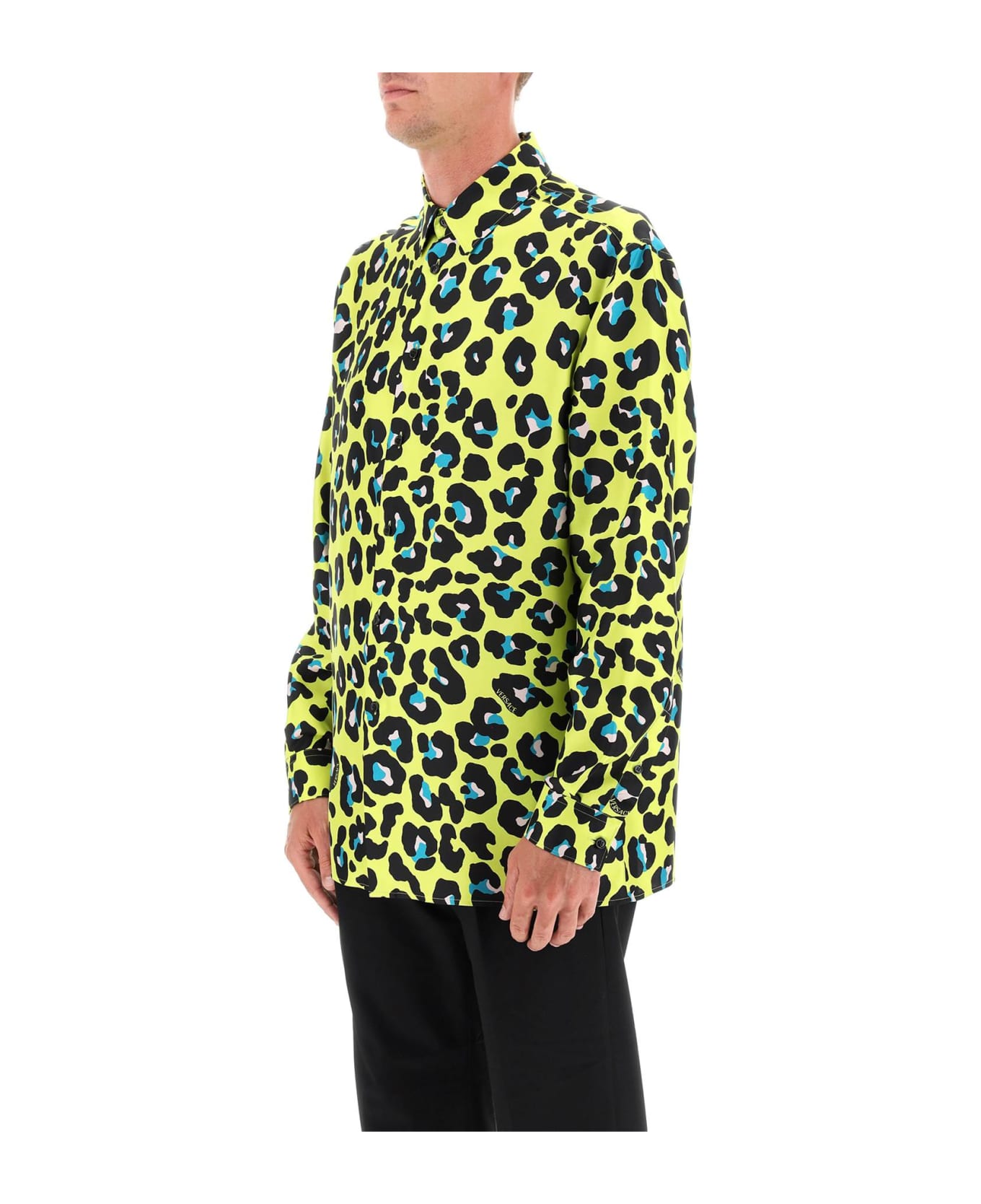 Versace Daisy Leopard Silk Shirt italist, ALWAYS LIKE A SALE