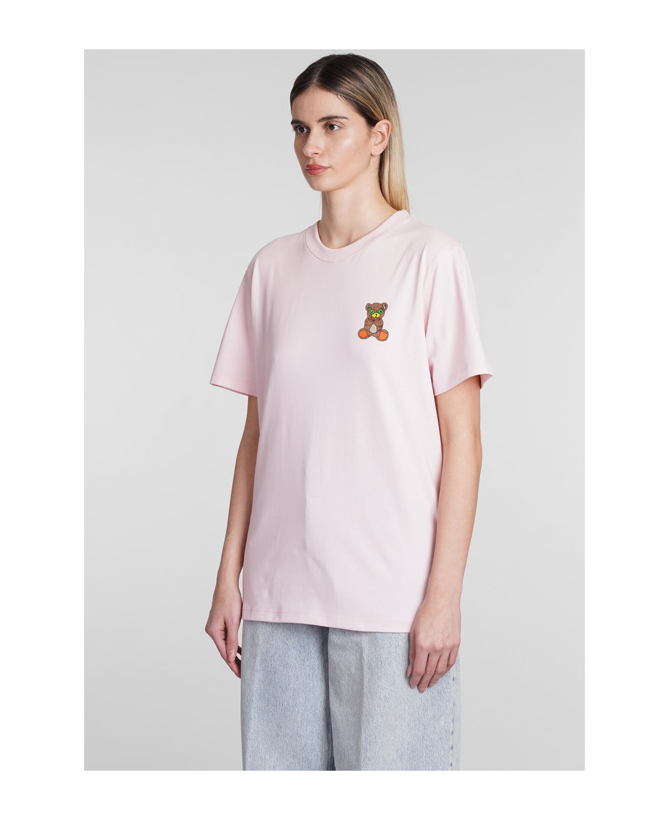 Barrow T-shirt In Rose-pink Cotton - rose-pink