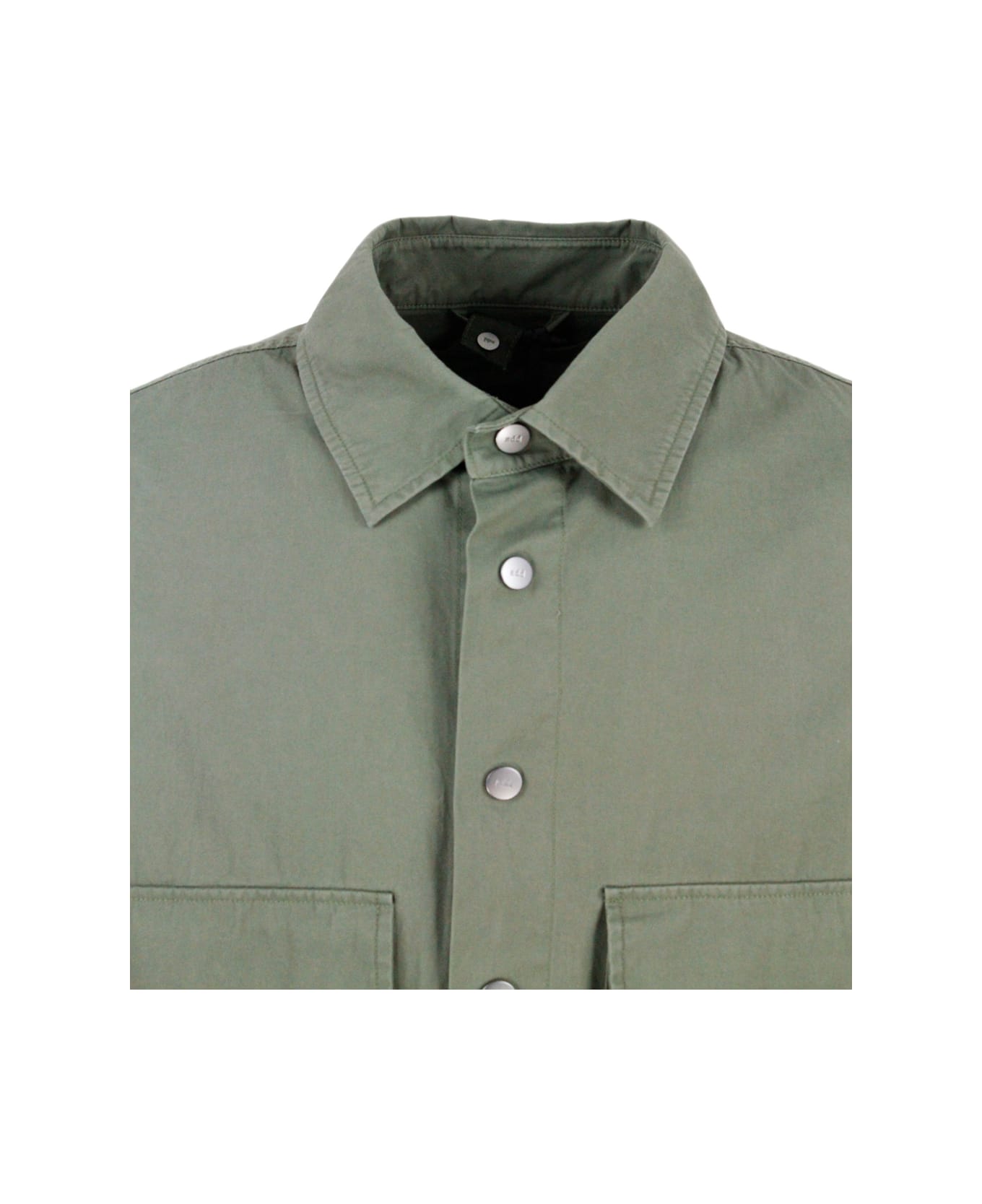 Add Recycled Nylon Shirt Jacket With Detachable Internal Padded Vest. - Military ジャケット