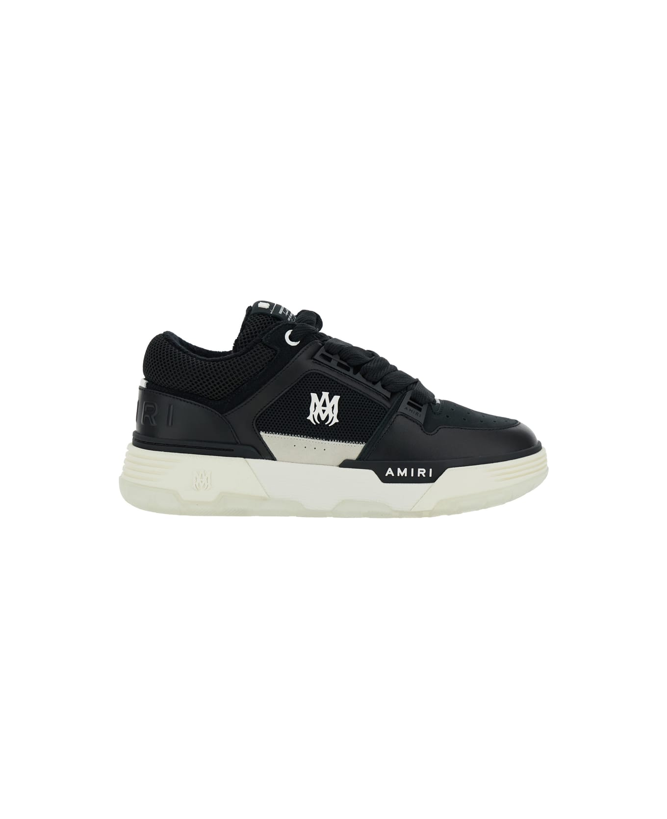 AMIRI Black Low Top Sneakers With Logo Patch On The Tongue And Logo Lettering On The Heel In Leather Man - Black