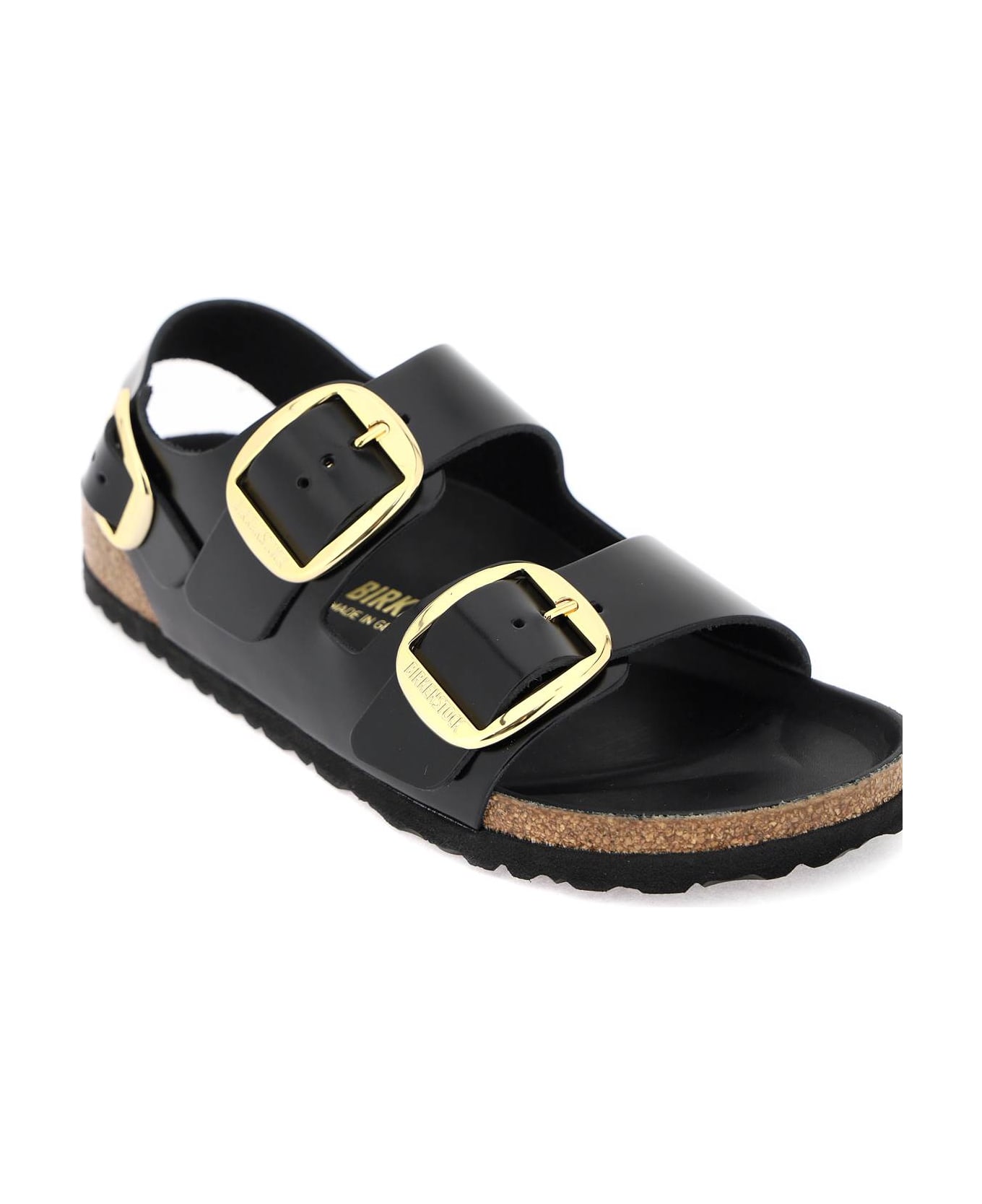 Birkenstock 
milano
 Big Buckle Sandals - SHINE BLACK (Black)