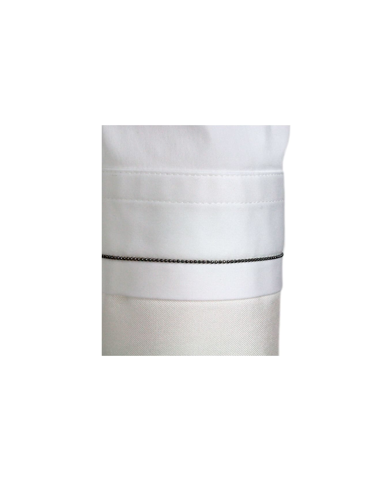 Brunello Cucinelli Shirt In Cotton Stretch - White