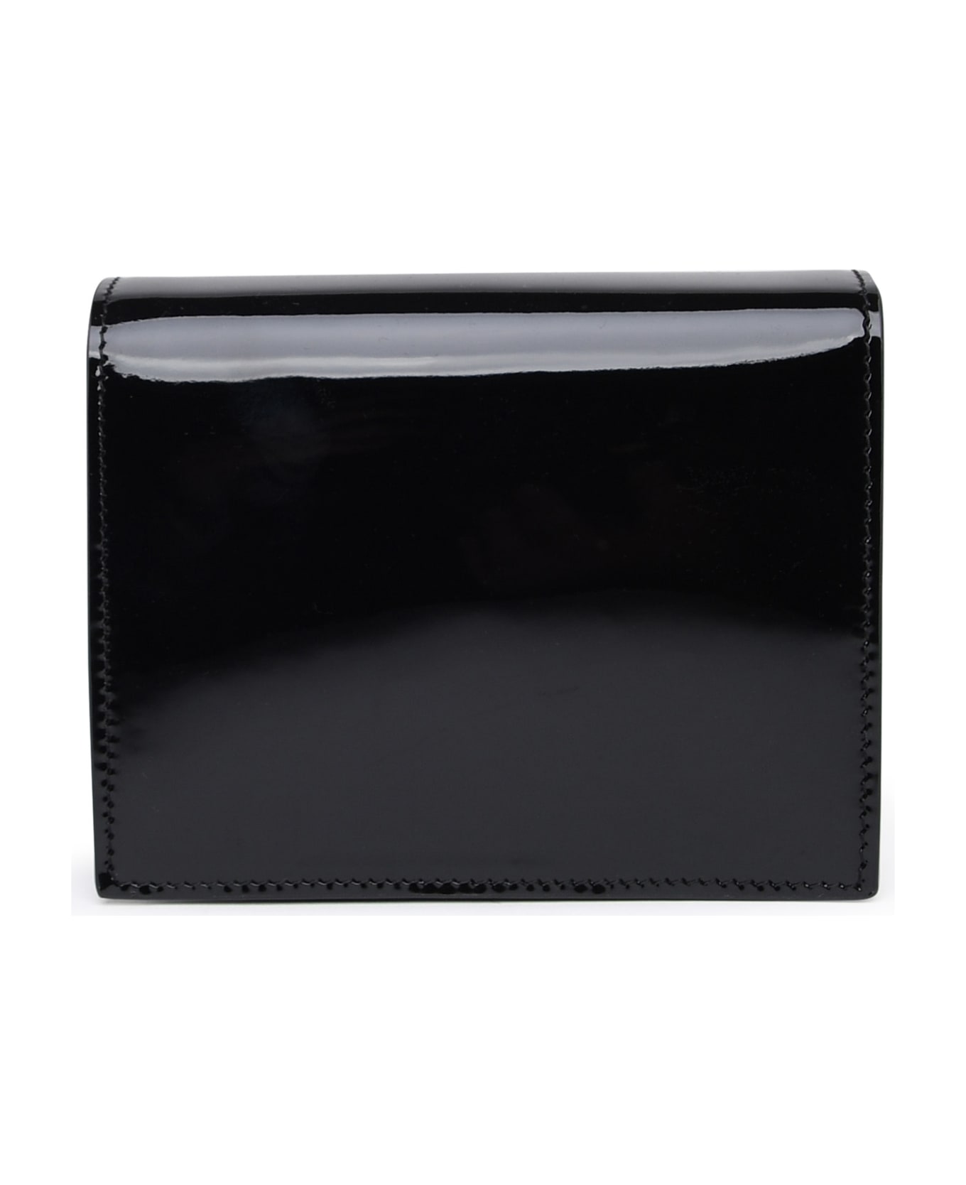 Dolce & Gabbana Black Shiny Leather Shoulder Strap - Black
