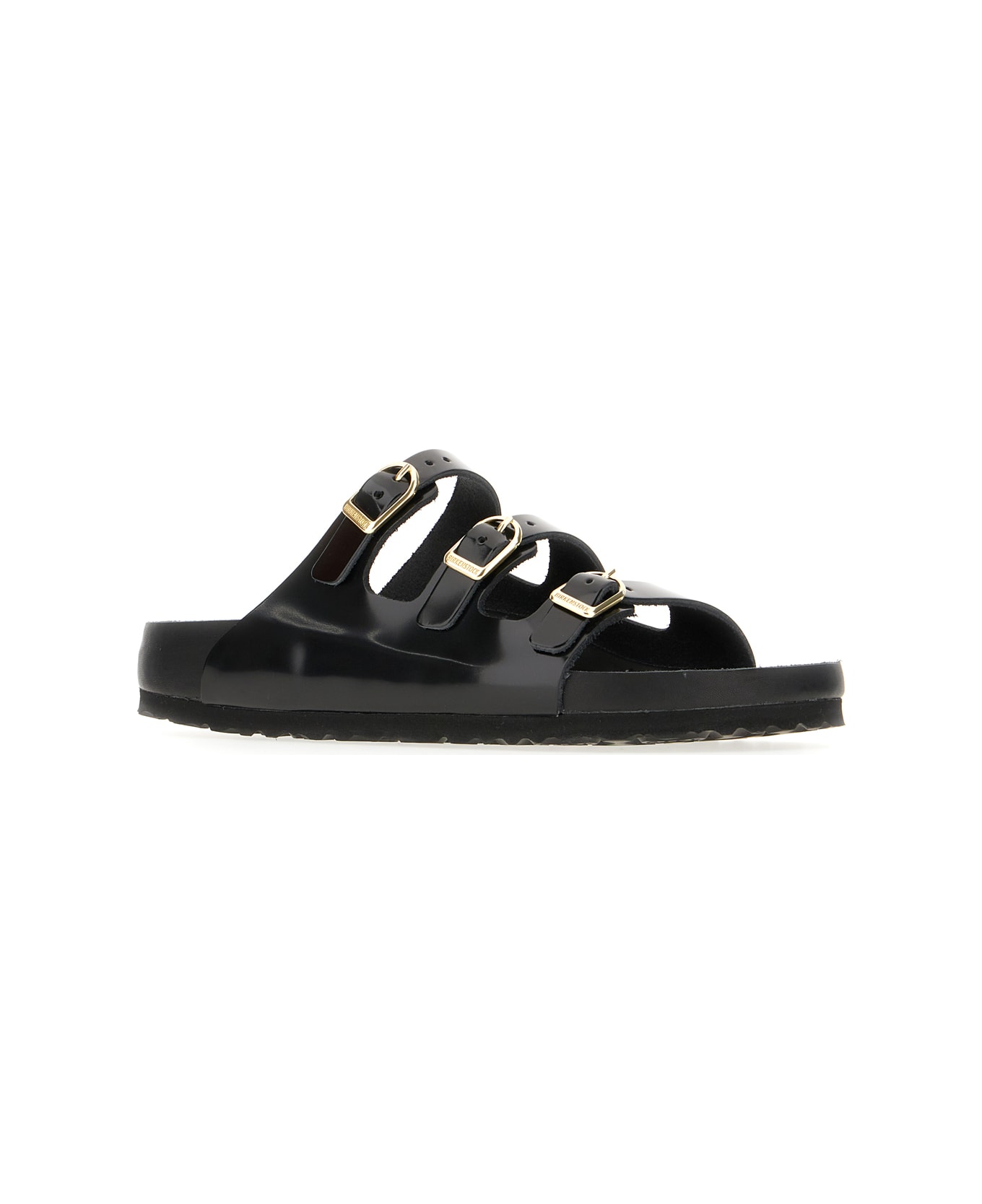 Birkenstock Black Leather Florida Fresh Sandals - BLACK