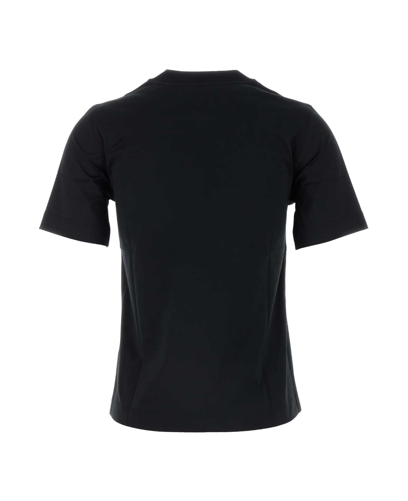 Burberry Black Cotton T-shirt - BLACK