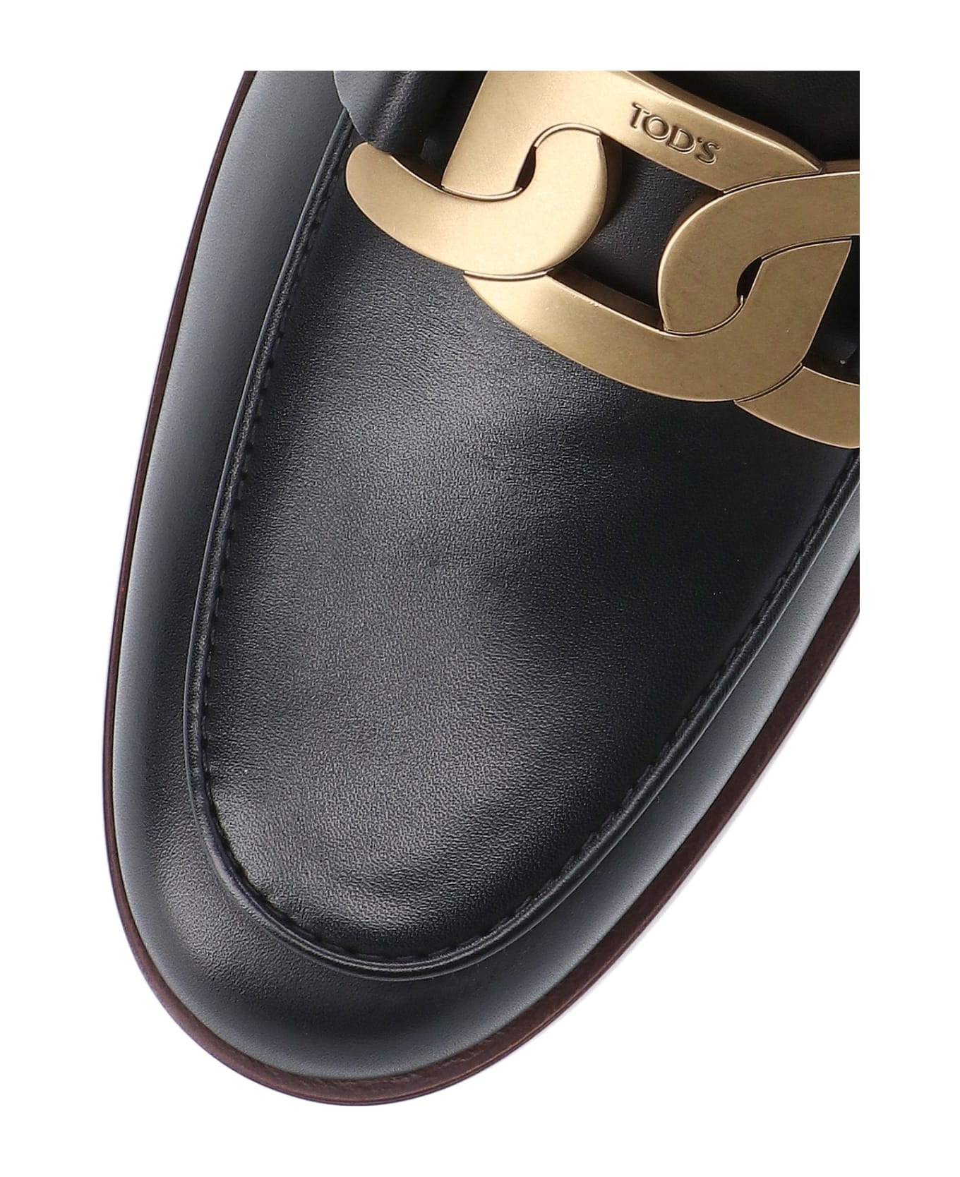 Tod's Chain Detail Loafers - Black ハイヒール