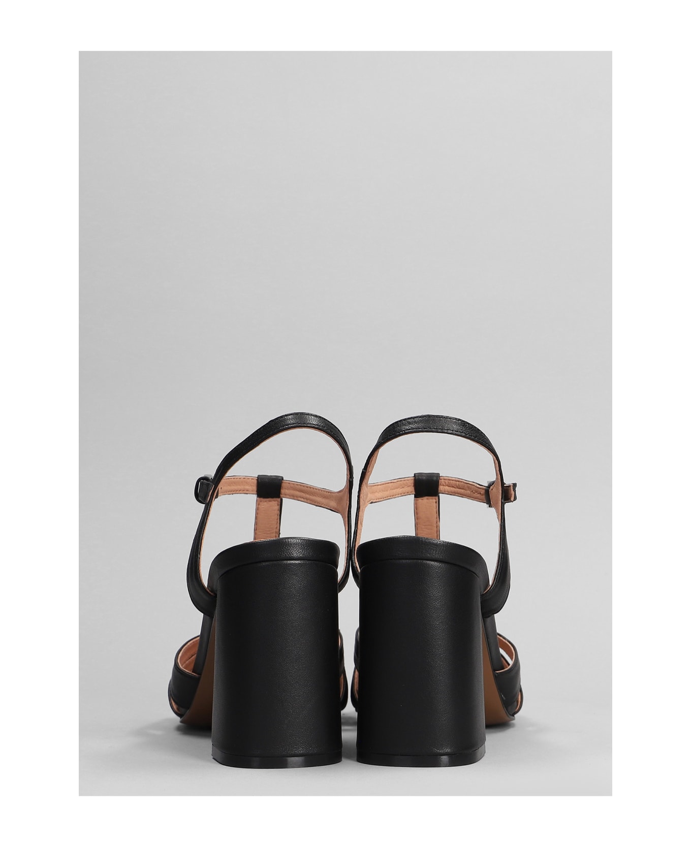 Bibi Lou Azalea Sandals In Black Leather - black