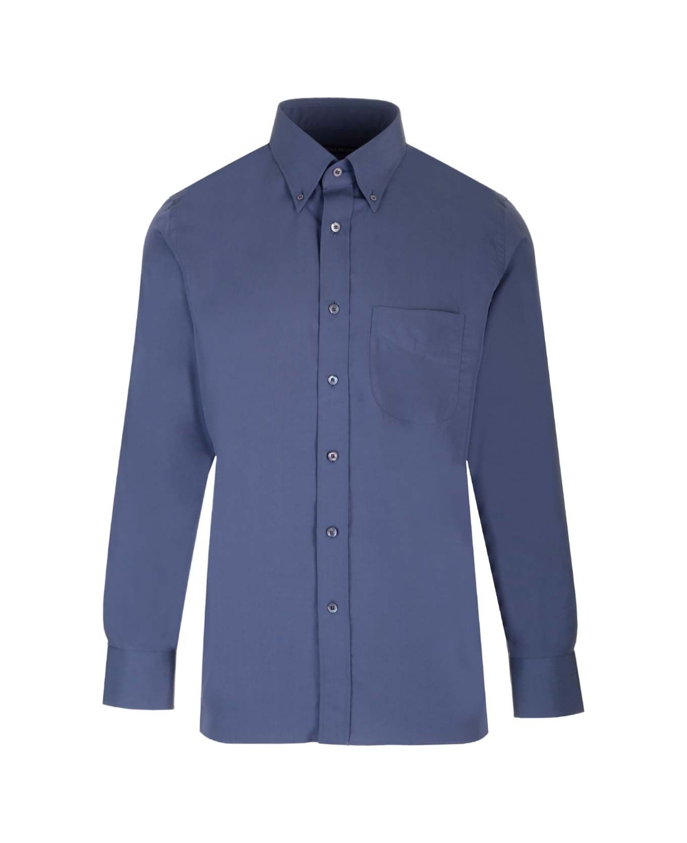 Tom Ford Parachute Silk Shirt - Blue